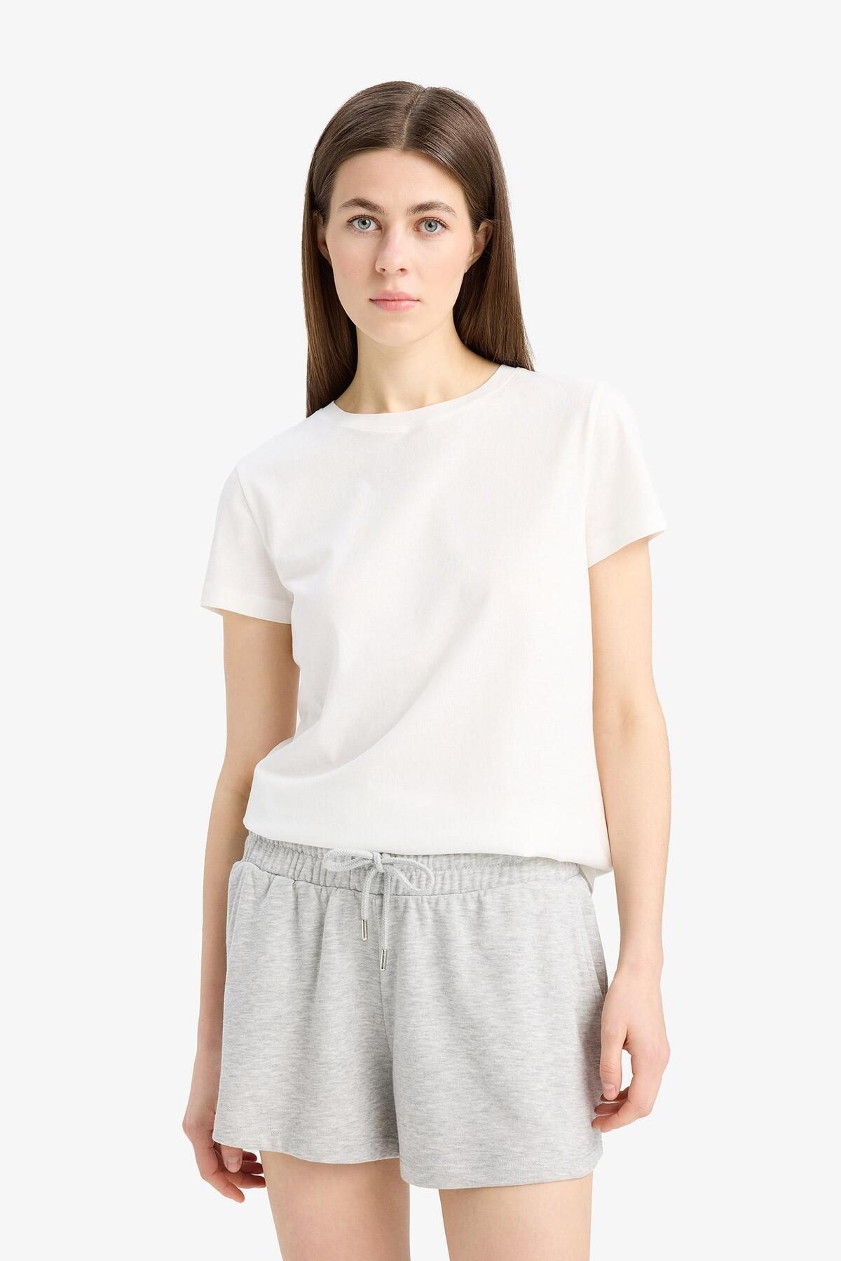 DeFacto-Regular Fit Shorts mit Schnürung an der Taille C7600AX25SM 2