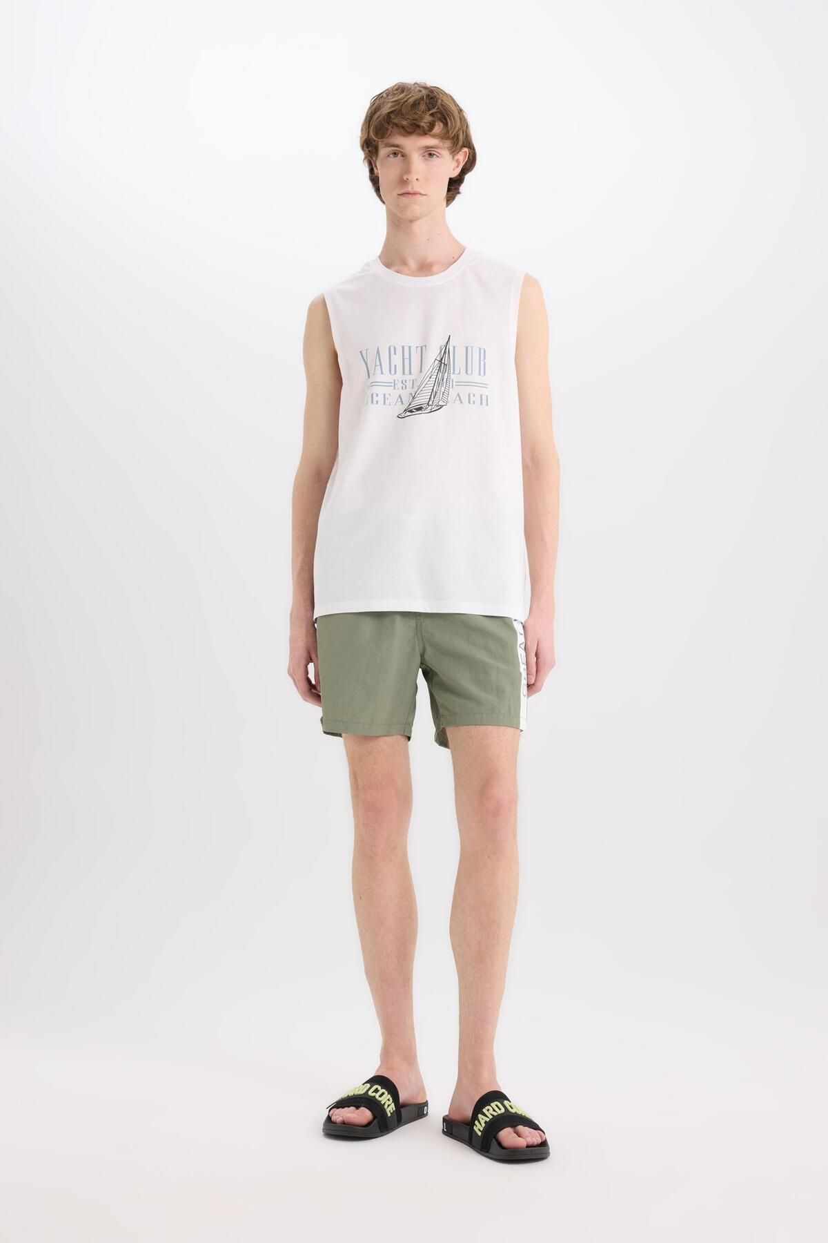 DeFacto-Fishnet Lined Above Knee Sea Shorts E0995Ax25Hs 3