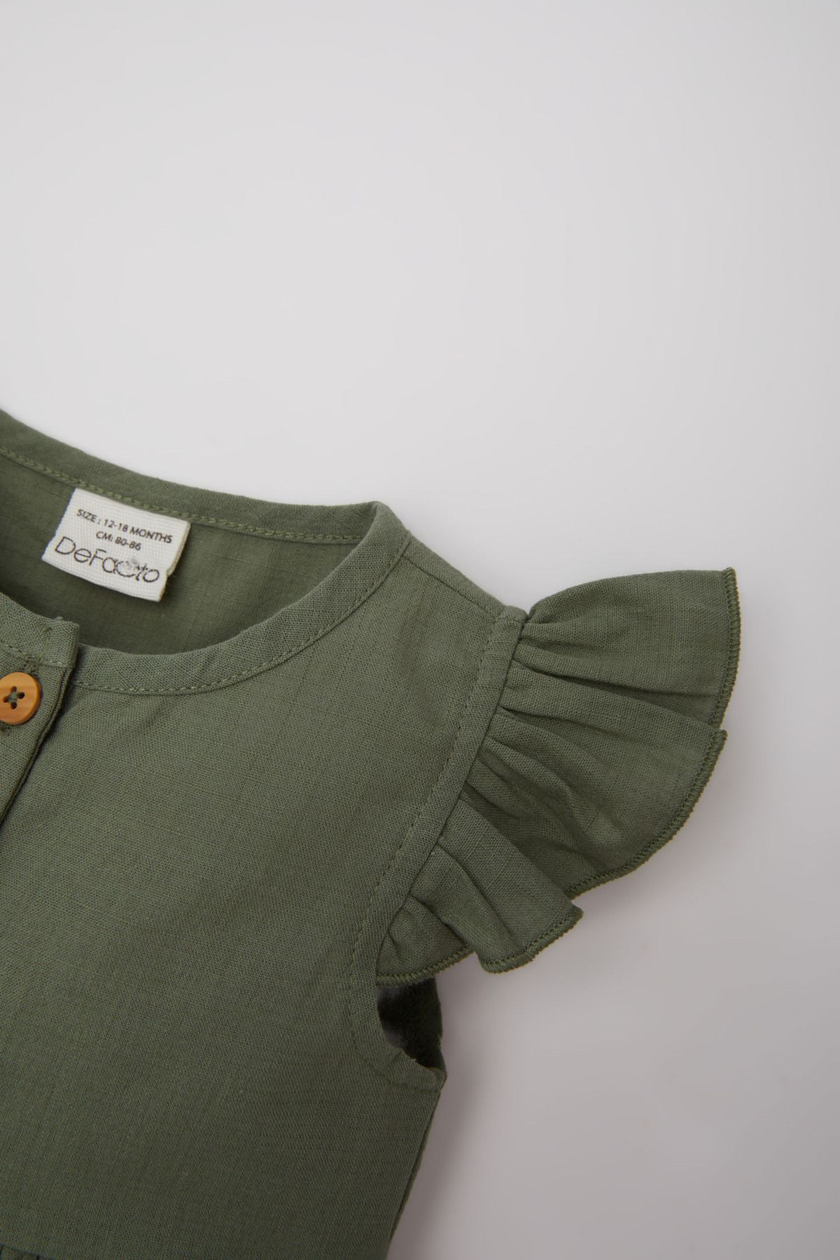 DeFacto-Baby Girl Αμάνικο λινό look φόρεμα Z7402a223sm 2