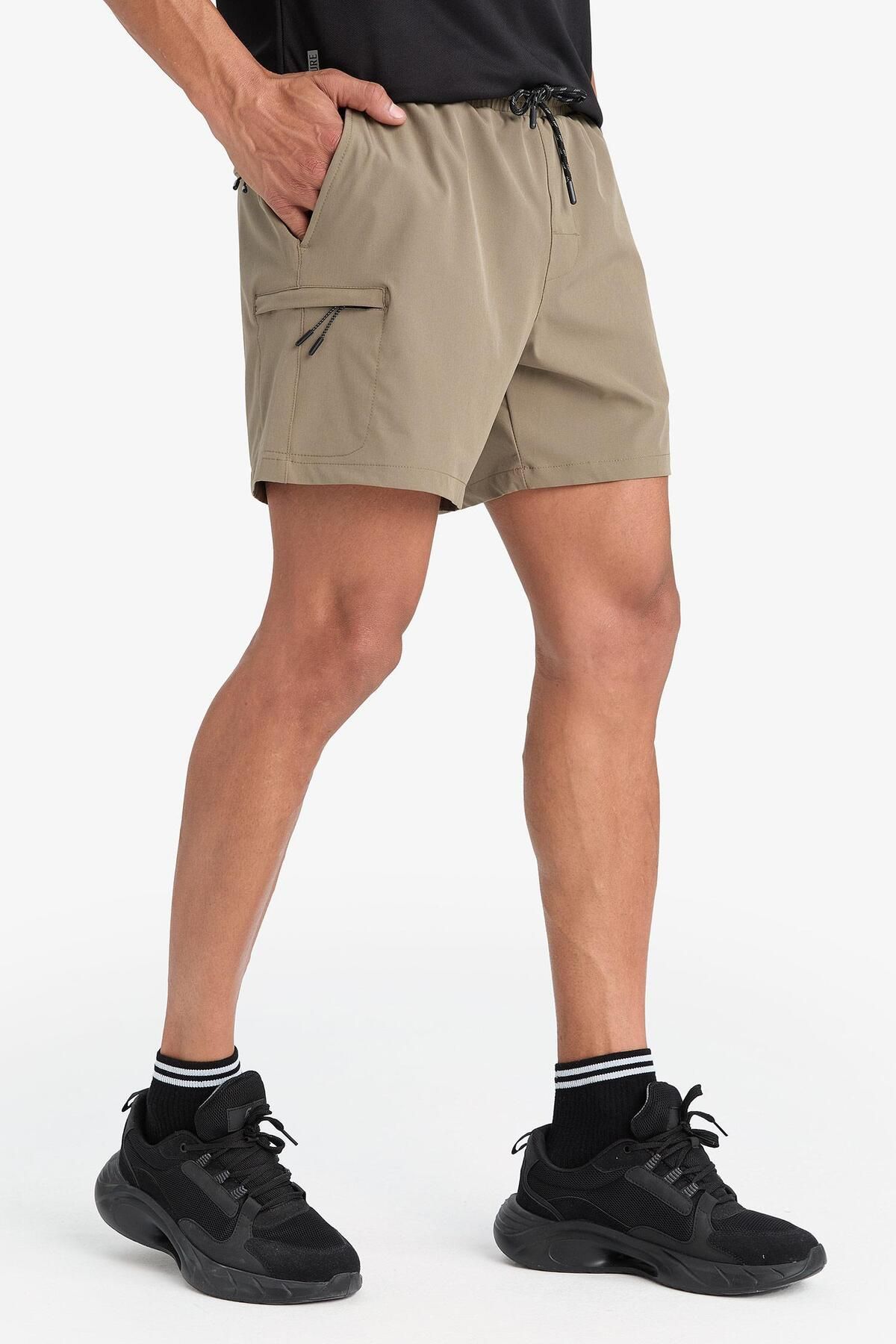 DeFacto-Defactofit Printed Flexible Textured Short Length Sportsman Swim Shorts C5138Ax25Hs 5