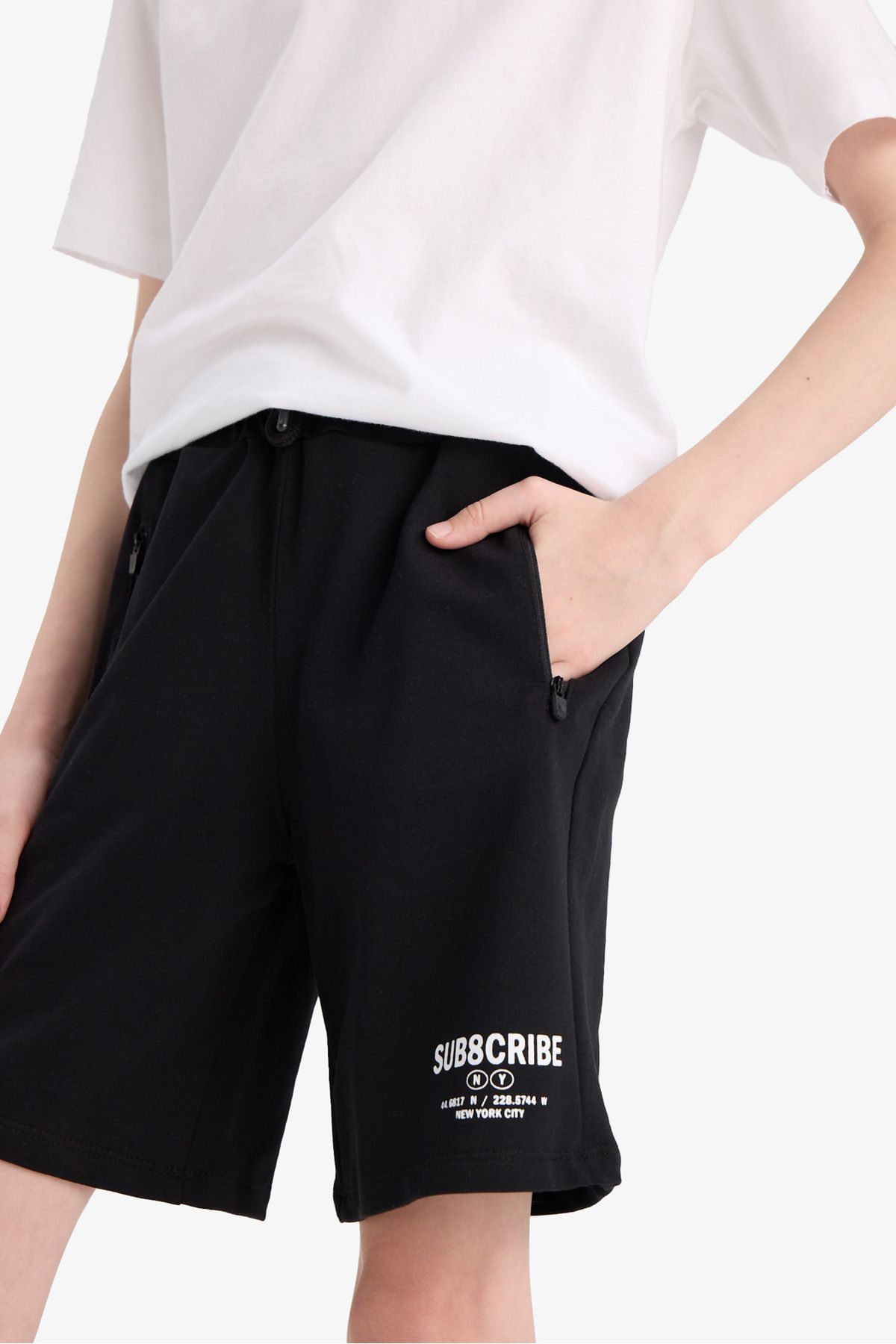 DeFacto-Boy's Printed Shorts with Elastic Waist F6433A825Hs 5