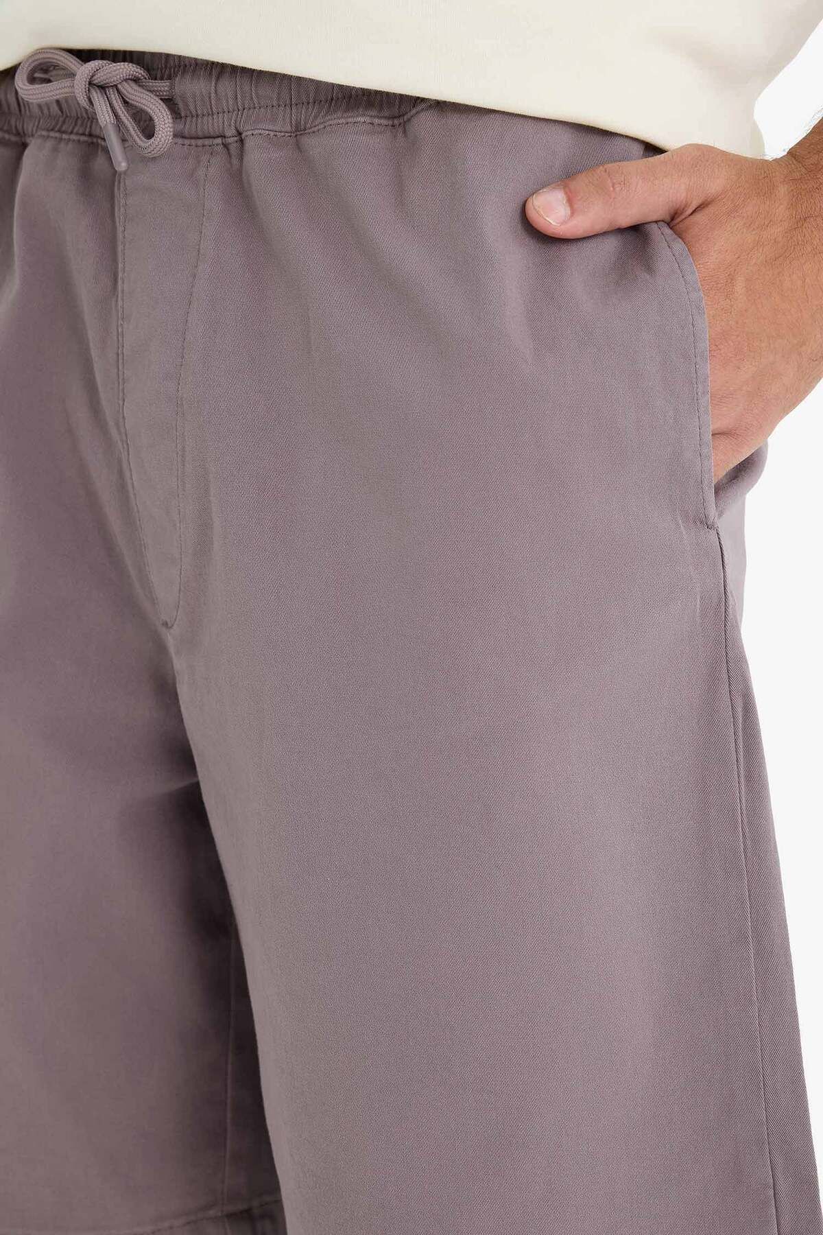DeFacto-Pantaloni scurți Bermuda cu șireturi în talie largi E1047ax25sm 5