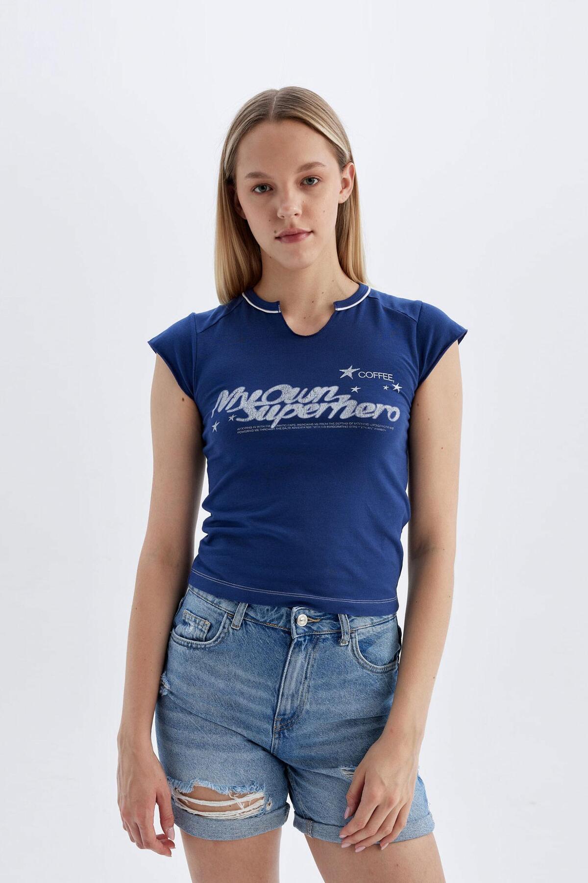 DeFacto-Jeansshorts im Boyfriendstil mit hoher Taille - C2469AX24SM 2