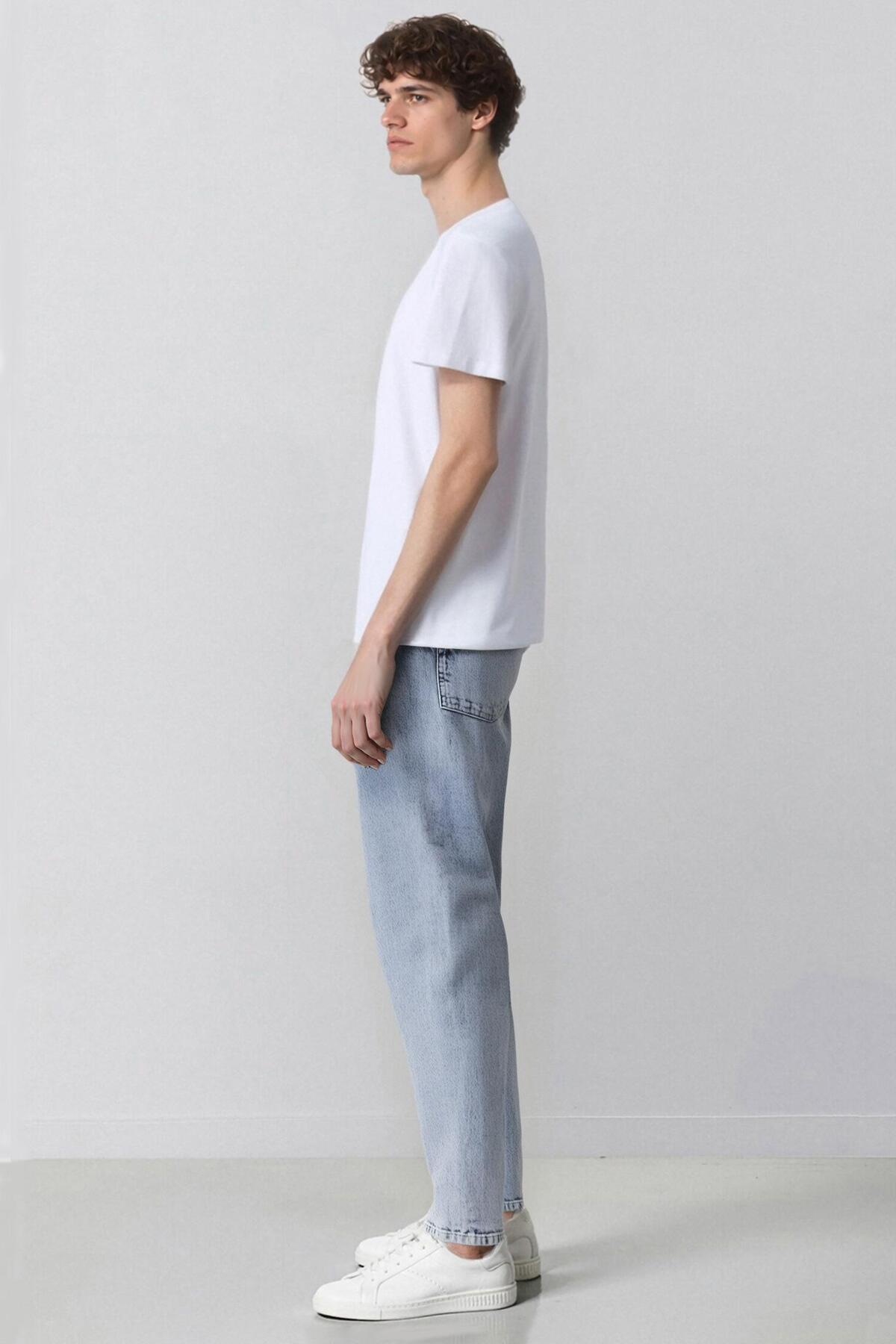 DeFacto-Παντελόνι Slim Tapered Fit Skinny Fit D2008AX25SP 3
