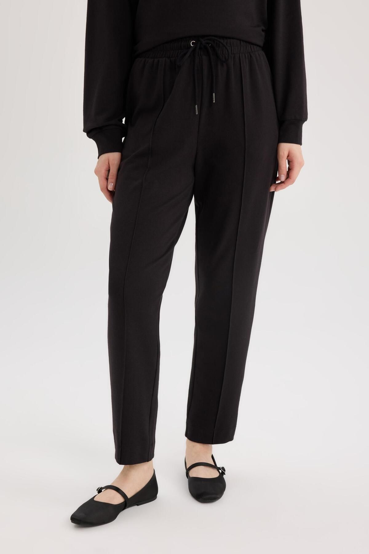 DeFacto-Harem Basic Plain Sweatshirt Fabric Trousers D9363Ax25Sp 3