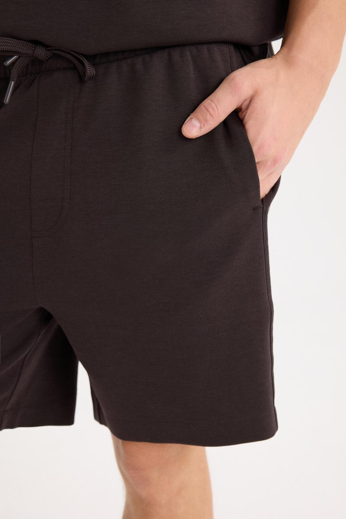 DeFacto-Regular Fit Straight Leg Shorts D9769Ax25Sm 6