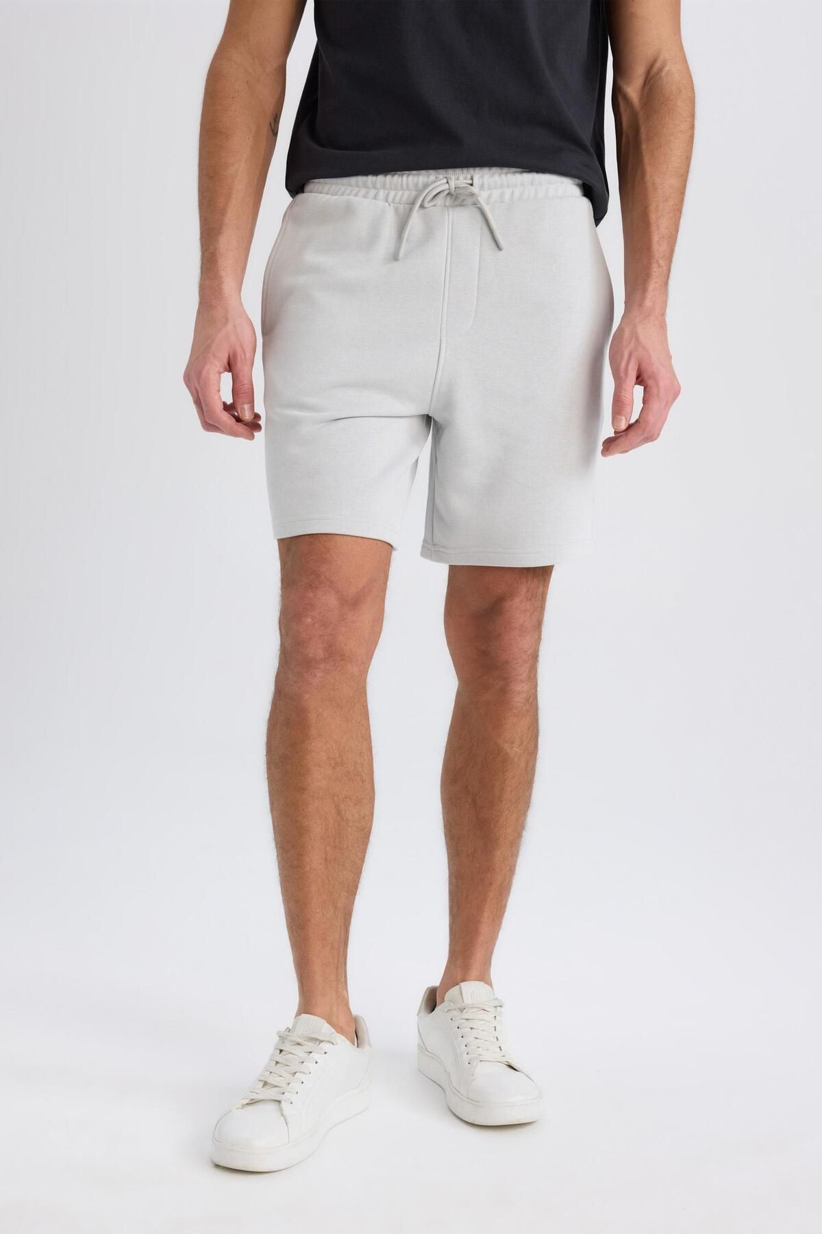 DeFacto-Regular Fit Straight Leg Basic Straight Shorts B8672Ax24Sm 1