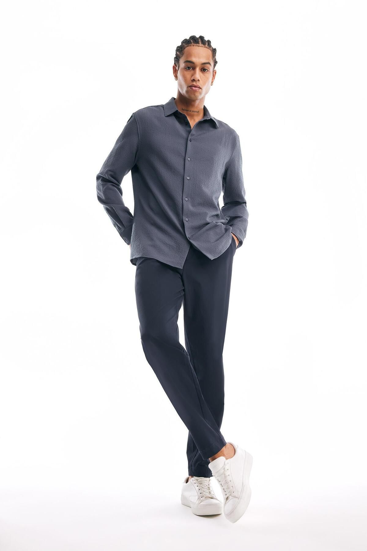 DeFacto-Pantaloni de vară Jogger cu picior drept, care se întind în toate direcțiile B6551AX25SP 1