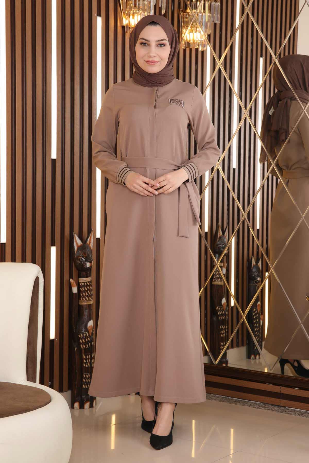 Modamihram-Skrytý gombík rebrovaný Abaya Mink 18901 4
