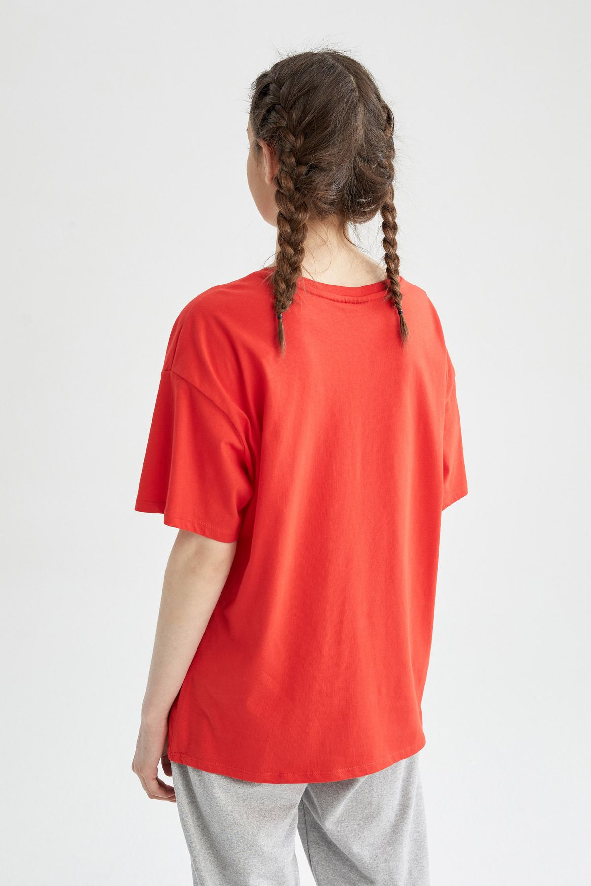 DeFacto-Тениска с къс ръкав DeFactoFit NBA Wordmark Oversize Wide Pattern Print V9082AZ25SP 7