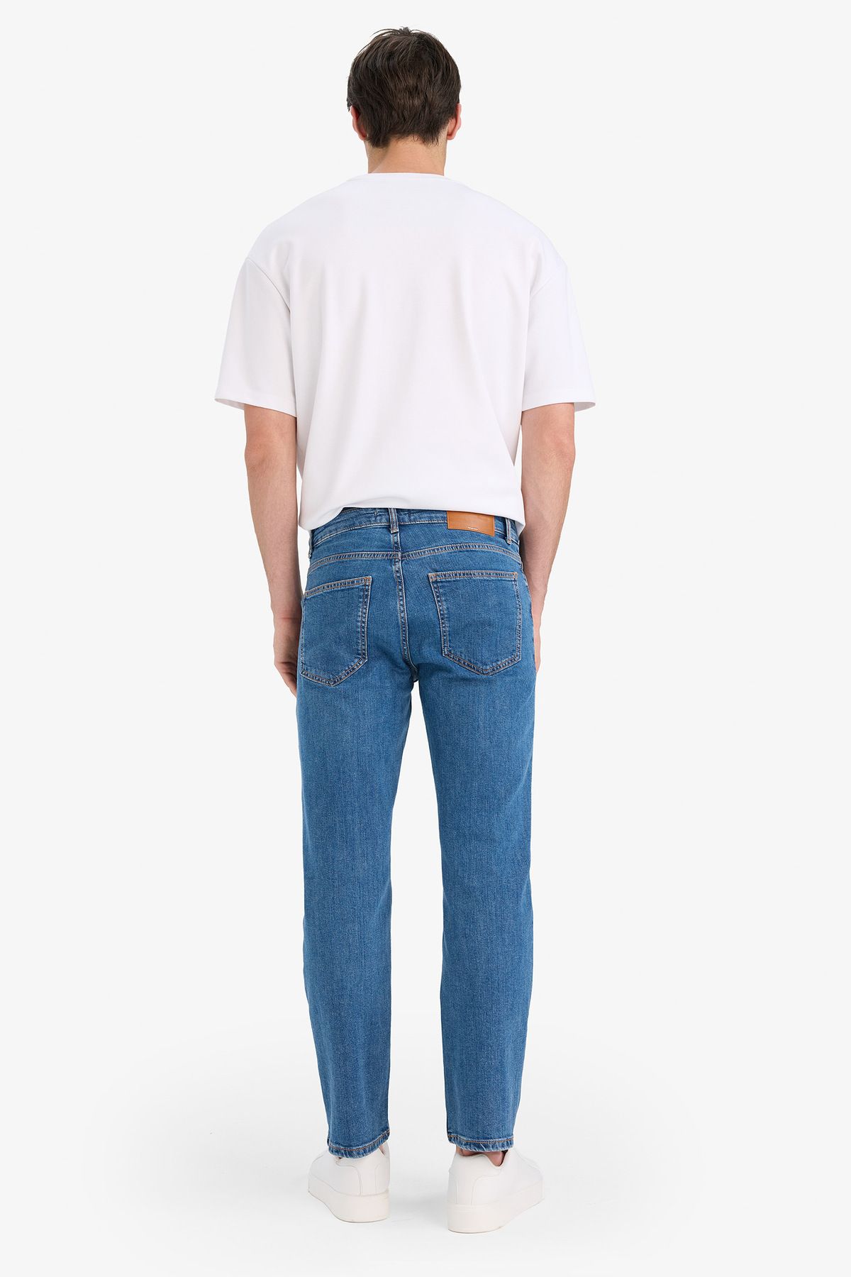 DeFacto-Sergio Regular Fit - Normál derék cső láb farmer A6948ax23au 6