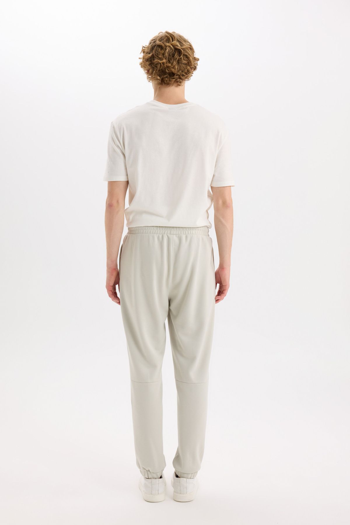 DeFacto-Regular Fit Slim Sweatpants with Zipper Pockets and Lace-Up Elastic Waist B3657Ax24Sp 6