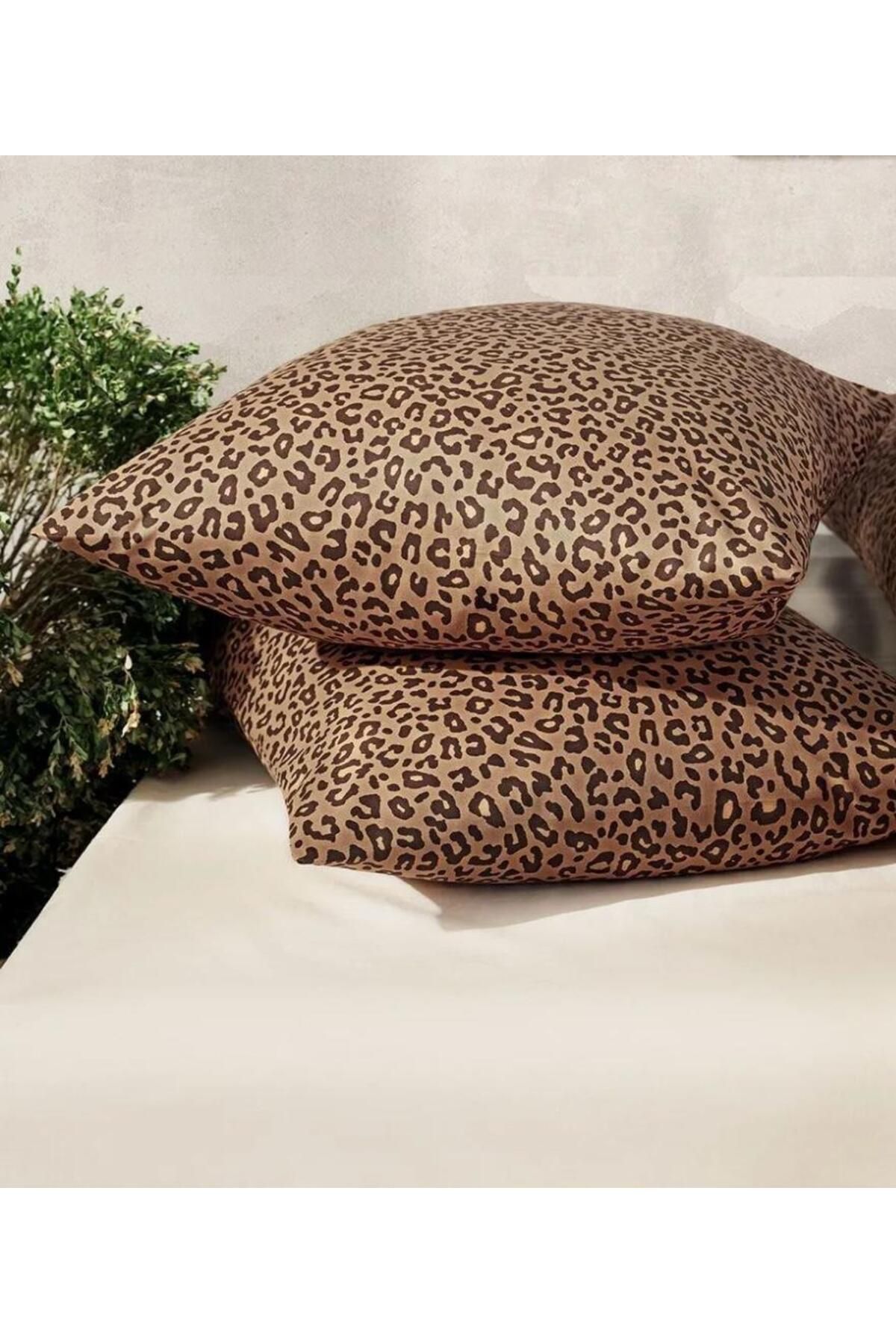 She&Co-Cearșaf dublu supradimensionat cu 2 set de fețe de pernă - Leopard nou (180x200 cm 30 cm) 3