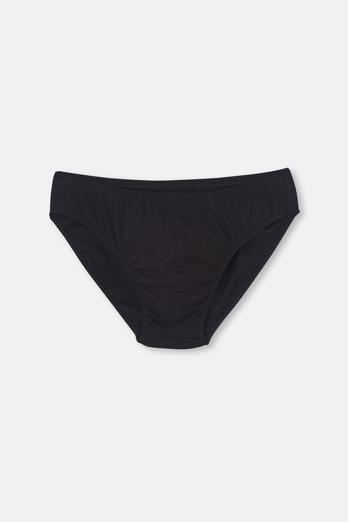 Dagi-Schwarzes, zweiteiliges Slip-Höschen aus gekämmter Baumwolle 2