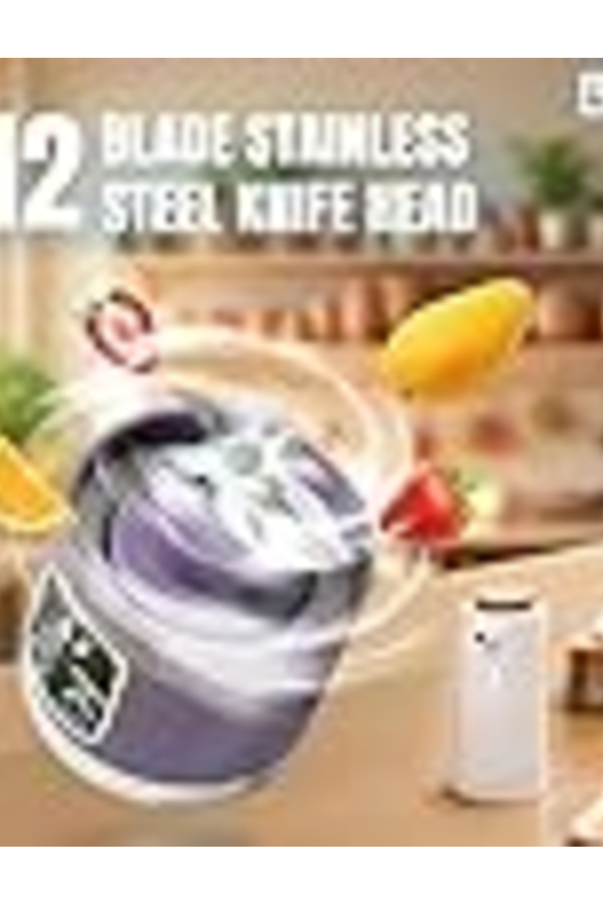 Unspecified-Portable Blender with LED Battery Display, 450ml Capacity, Ice Crushing Power - Rechargeable Smoothi 5
