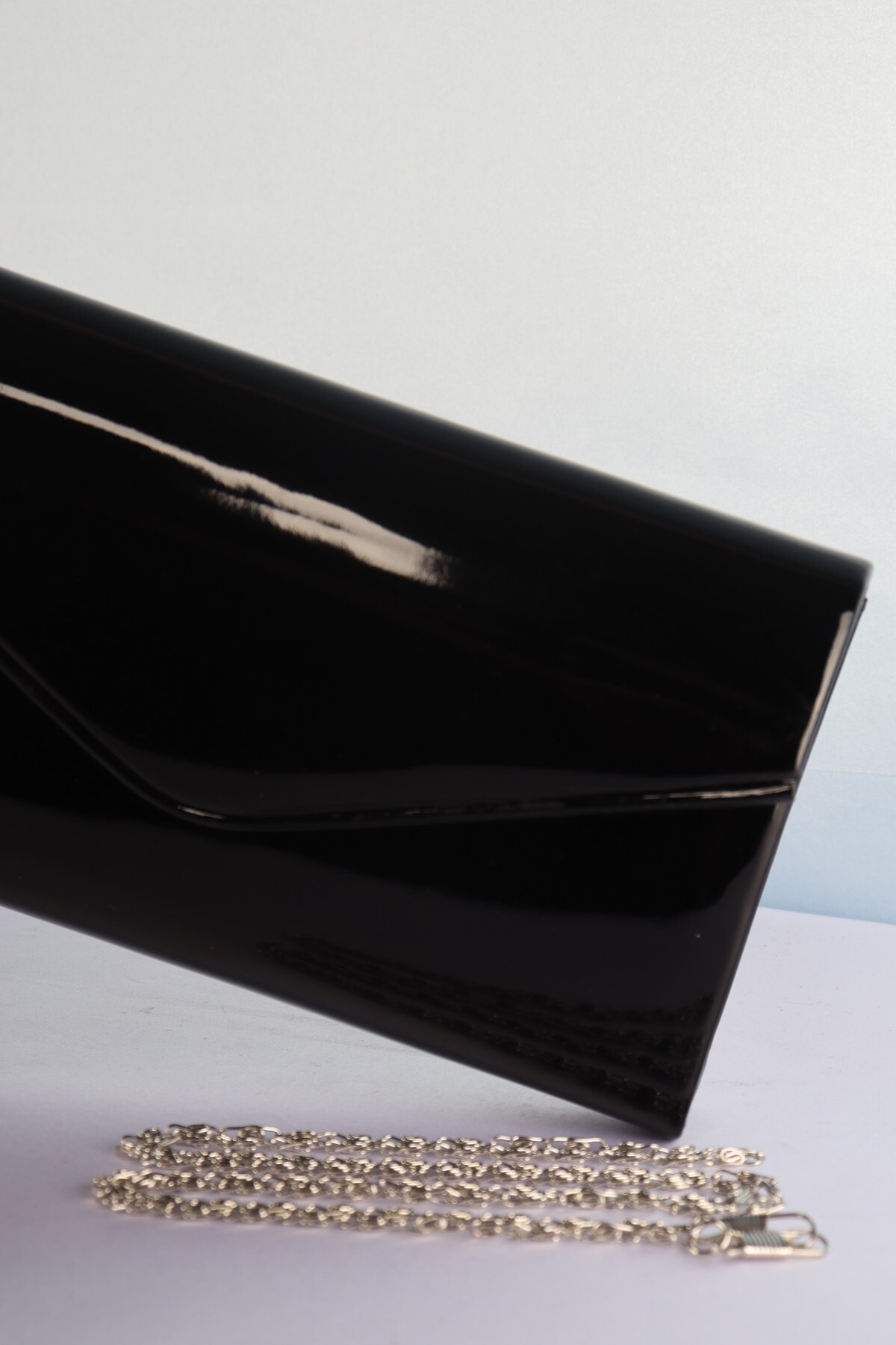 weem bag Elysara EB0405 | Rugan Biyeli Zarf Parıltılı Portföy Çanta görsel 2