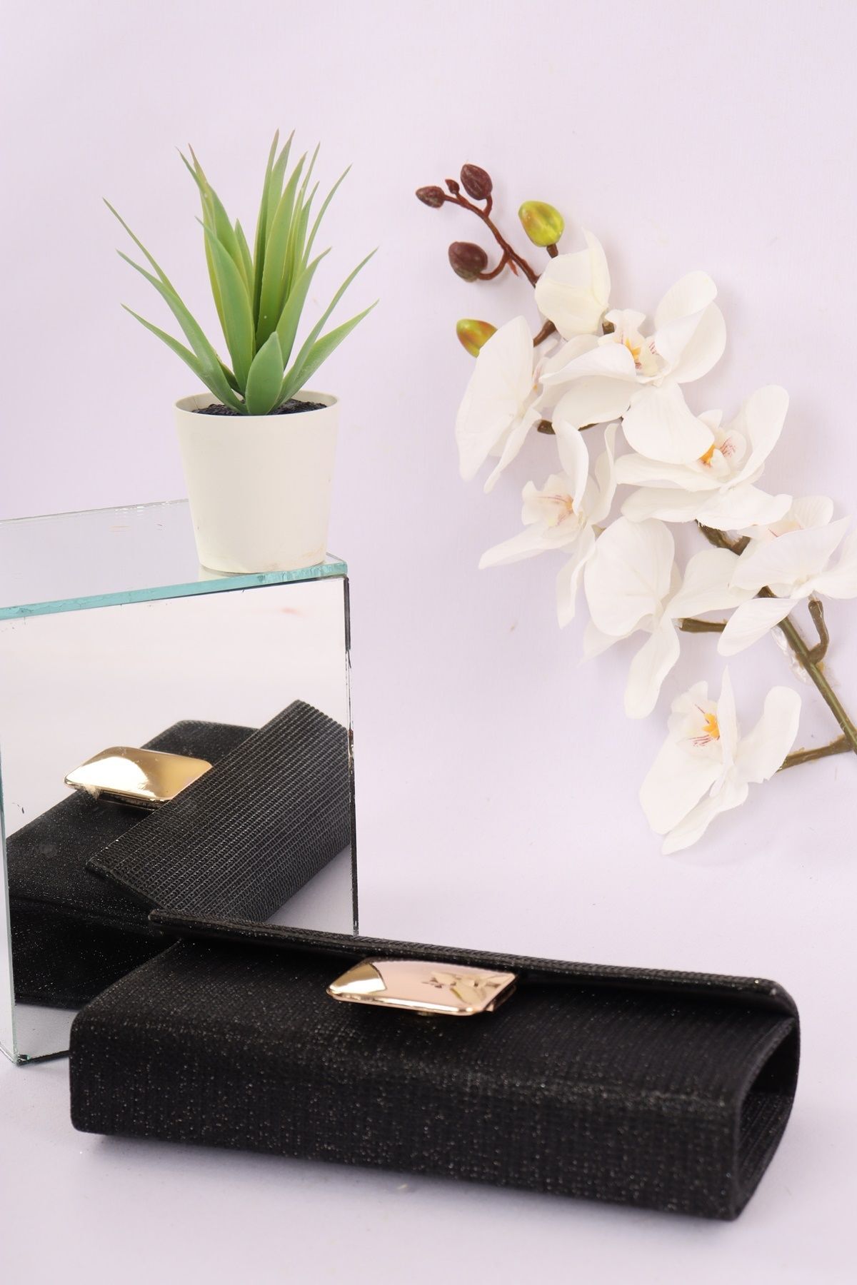 weem bag Elysara EB0254 | ÇİZGİLİ ÇUPRA GÖSTERİŞLİ TAŞLI ABİYE ÇANTA görsel 2