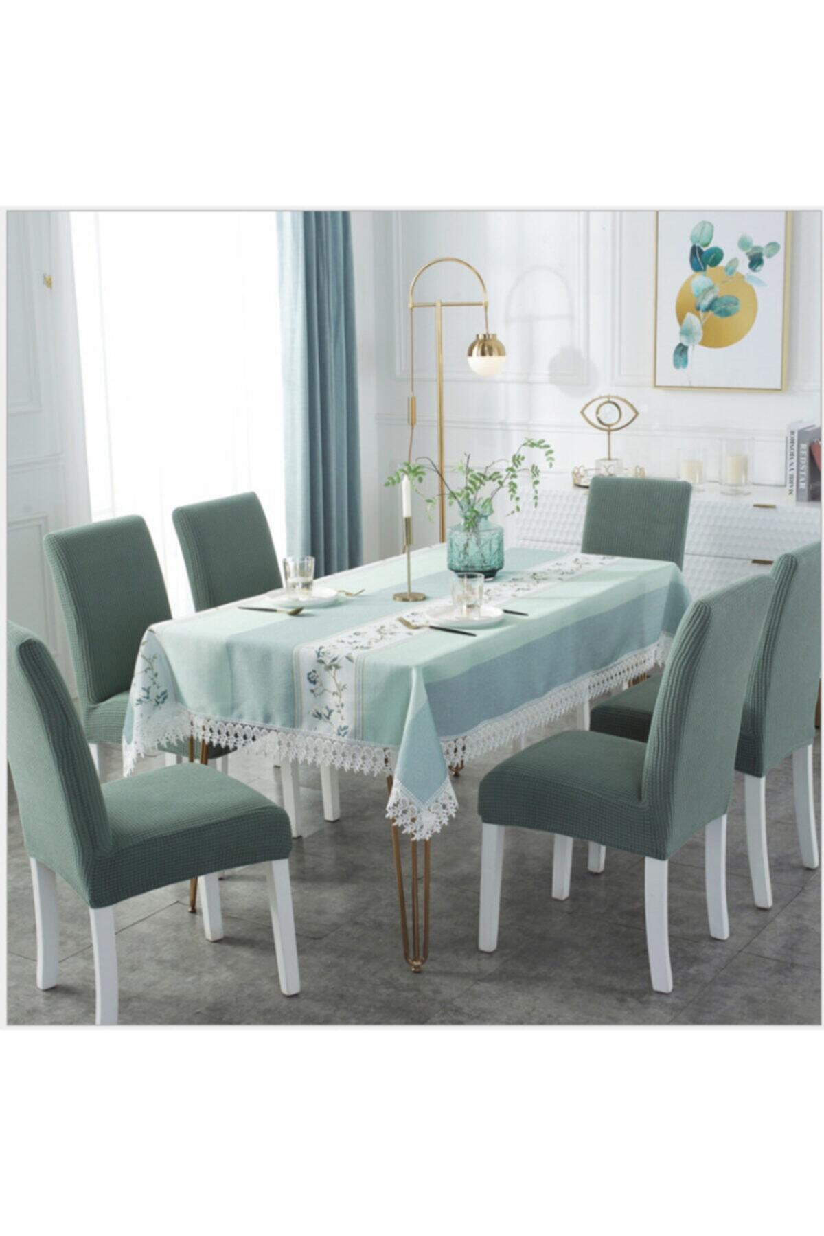 uzhanem-6 Pieces Lycra Chair Cover, Chair Cover 1