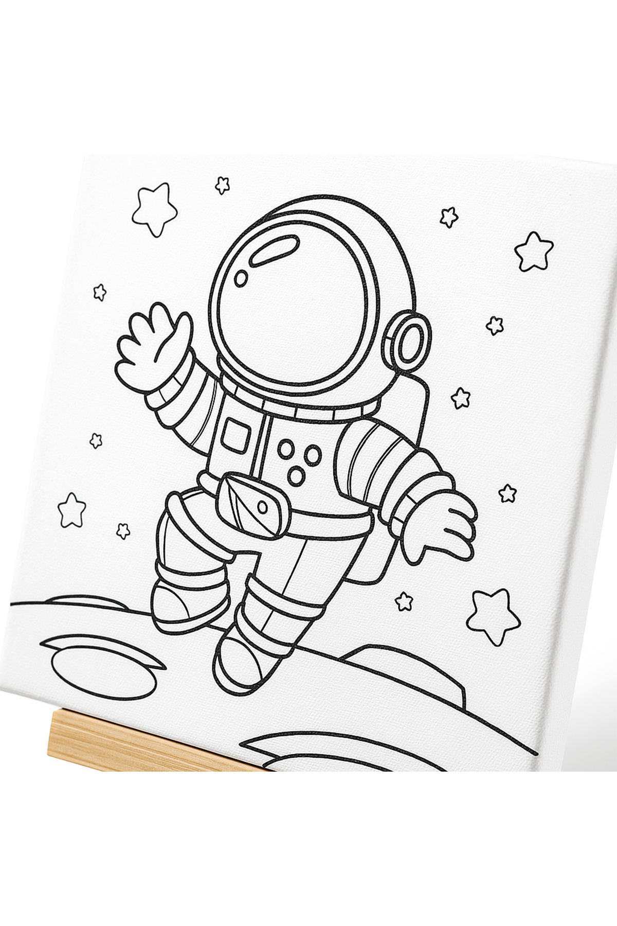 کیت نقاشی بوم آموزشی کیدوس – کیت نقاشی شوالیه چوبی – کیت نقاشی فضایی – فضانورد