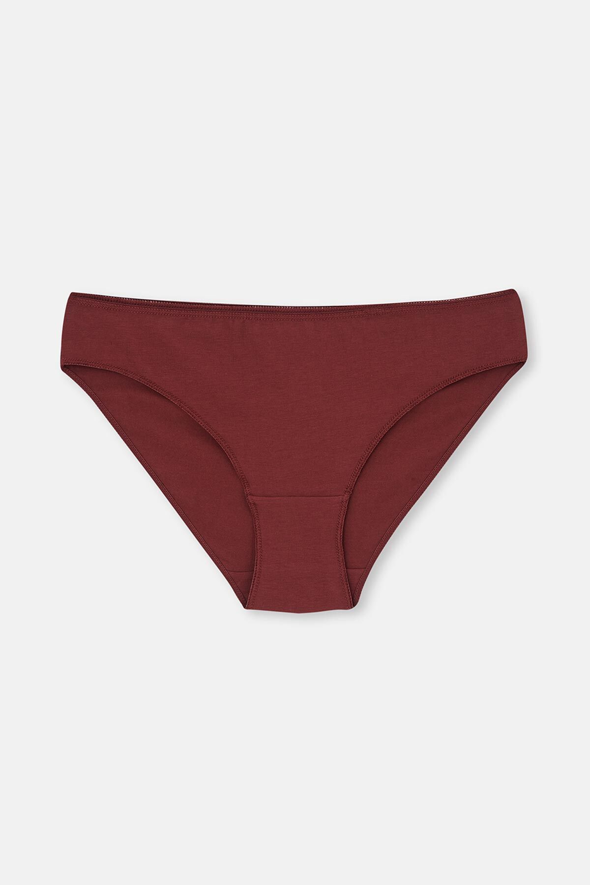 Dagi-Chiloți slip cu model pentru femei, culoare burgundă-maro închis 5