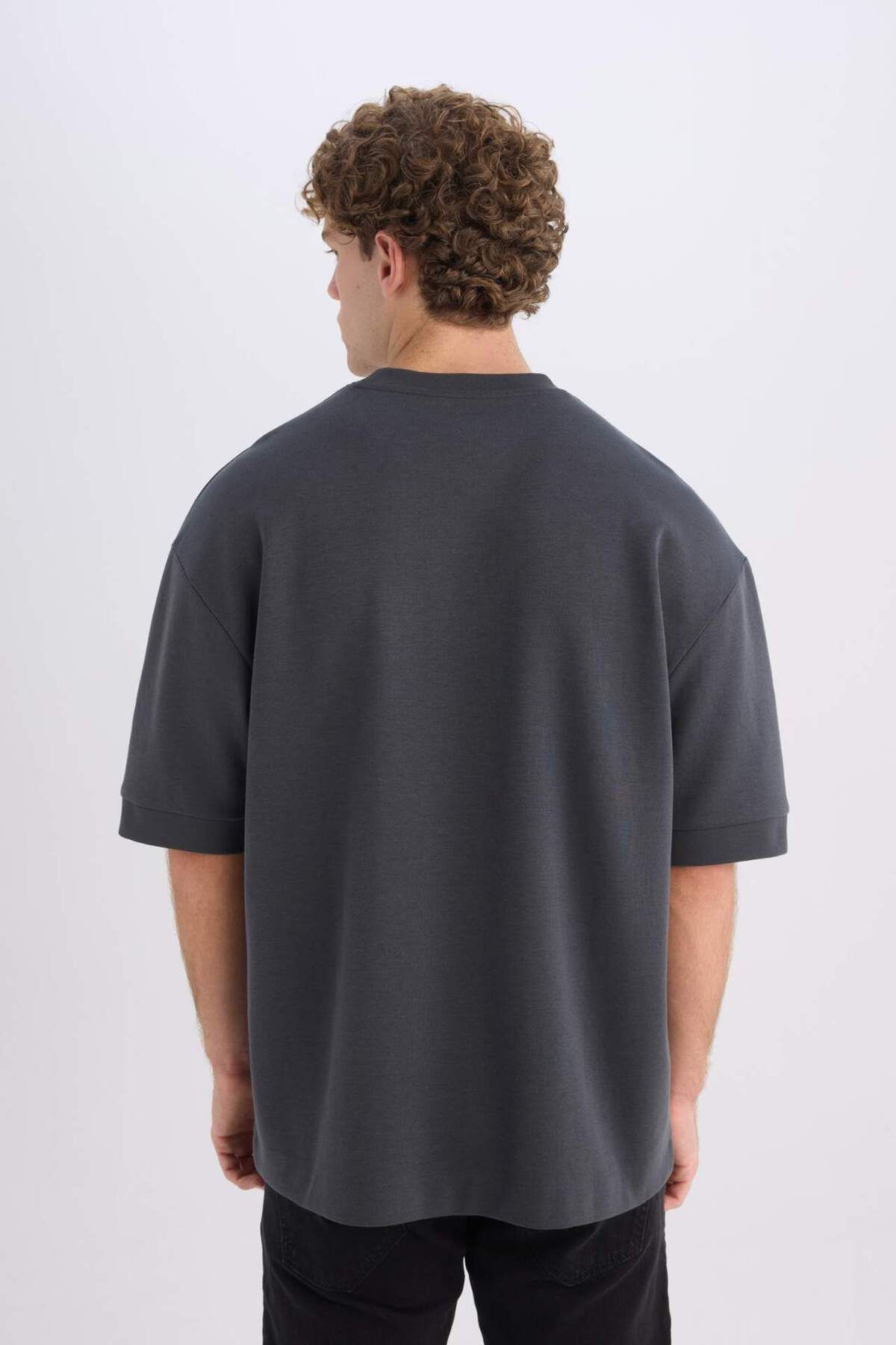 DeFacto-Tricou cu mânecă scurtă, cu mânecă scurtă, imprimat cu decolteu triplu, D5496AX25SP 5