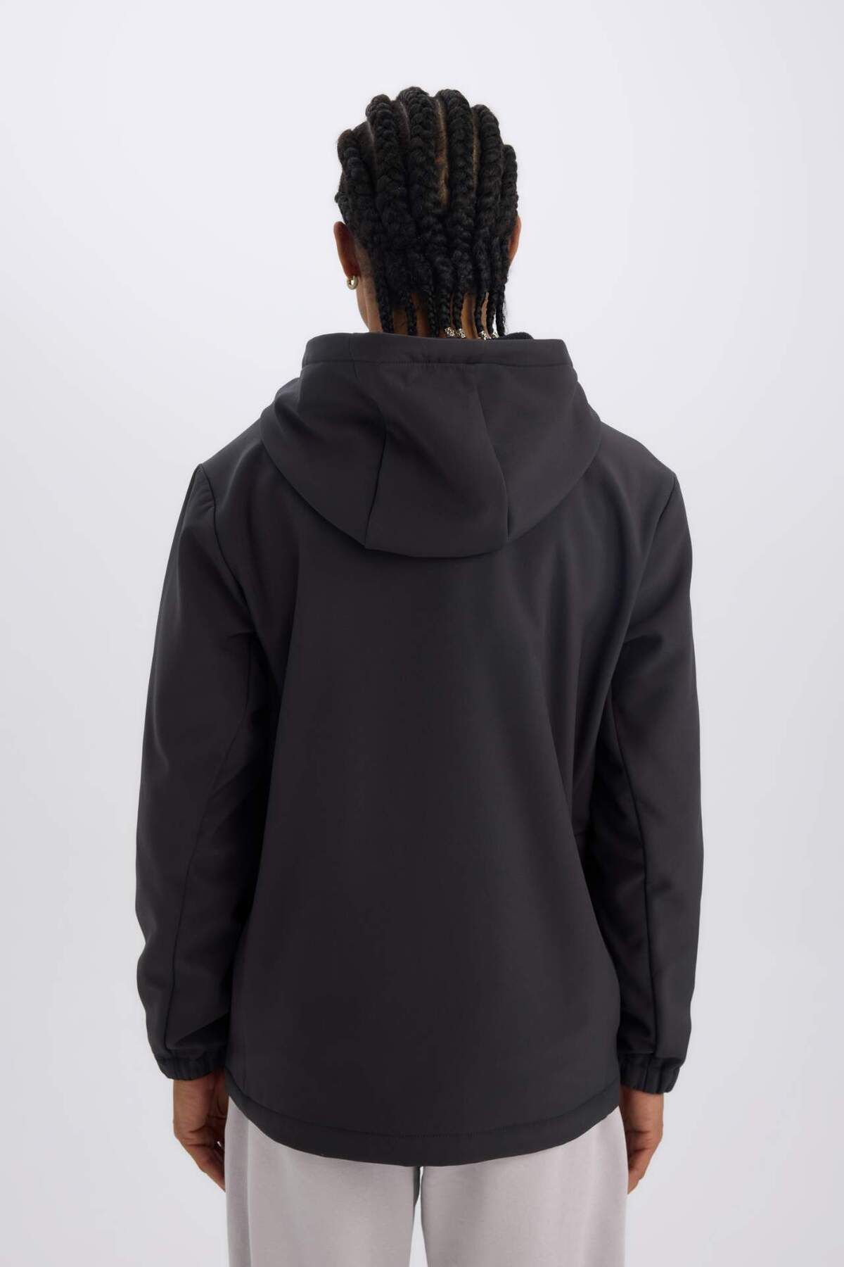 DeFacto-DeFactoFit Water Repelent Regular Fit Glugă cu fermoar Softshell Pelenă de ploaie D6178AX25SP 7