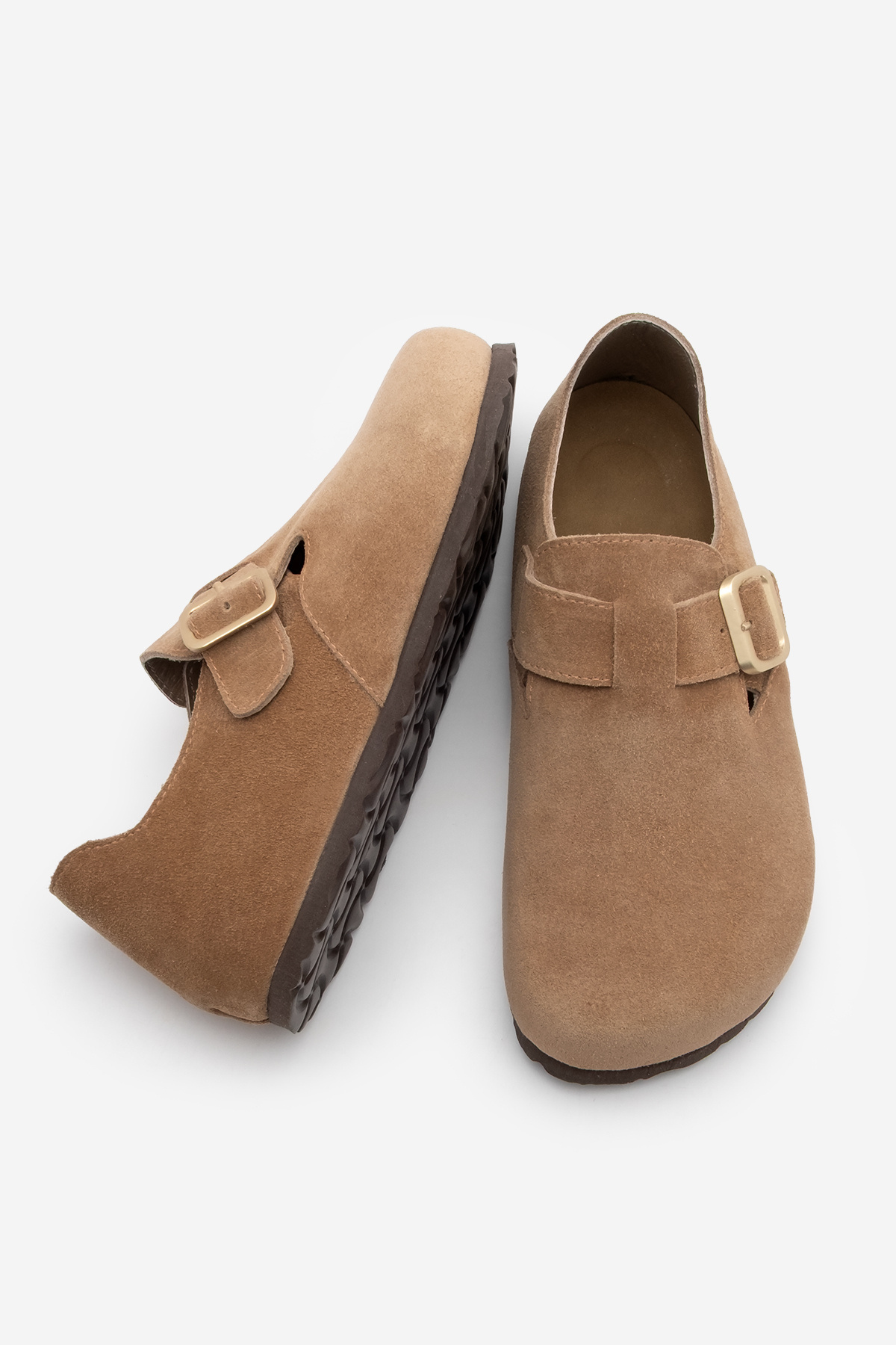 Marjin-Dámská pravá kůže Eva podešev Uzavřená záda Denní sandály Sabo Befun Camel Suede 8