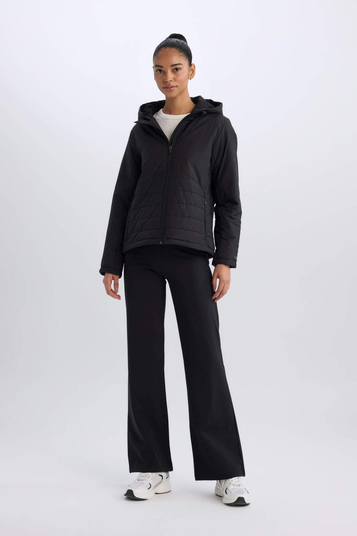 DeFacto-Defactofit Water Repellent Regular Fit Hooded Zipper Coat D6085Ax25Sp 2