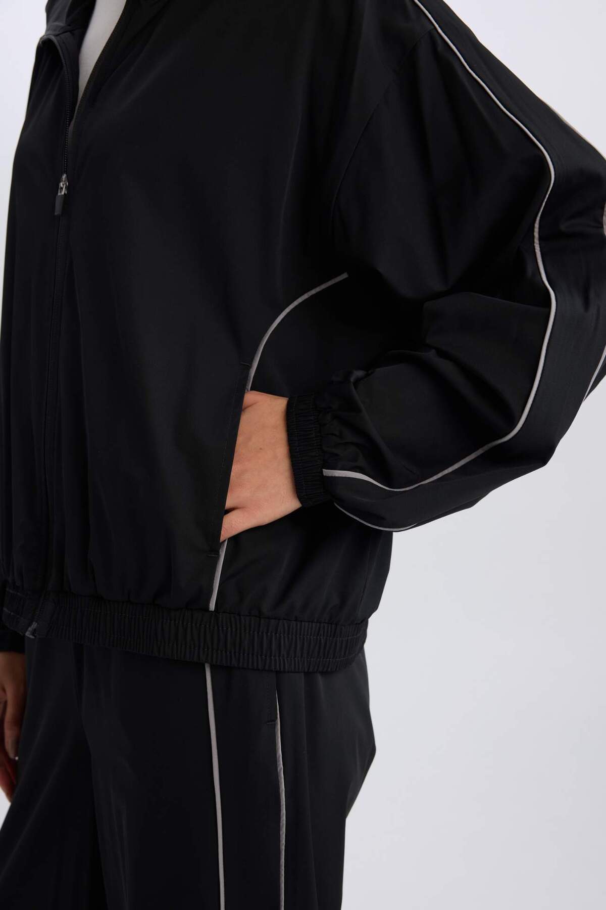 DeFacto-Defactofit - Wide Fit Cardigan with Pockets and Zipper C9625Ax25Sp 6