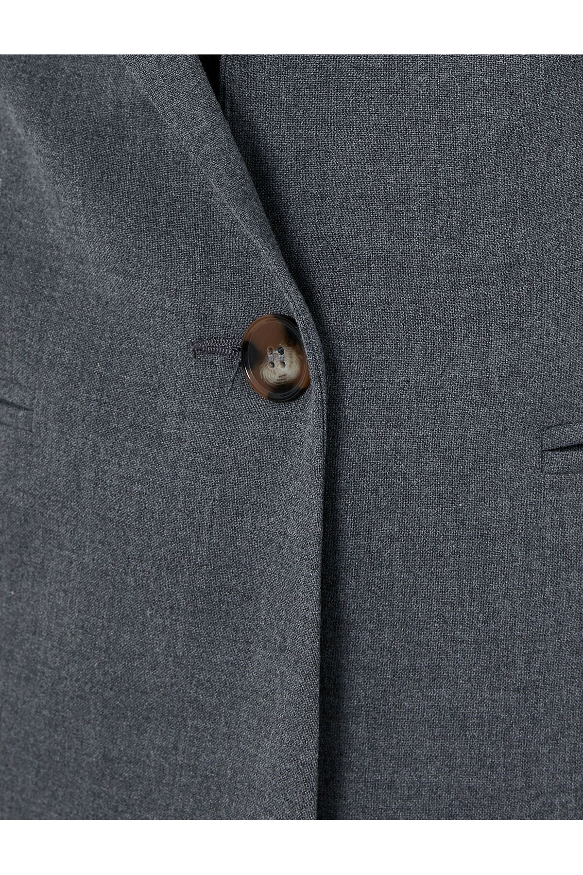 Koton-Oversize Blazer Jacket with Single Button Pocket Detail 6