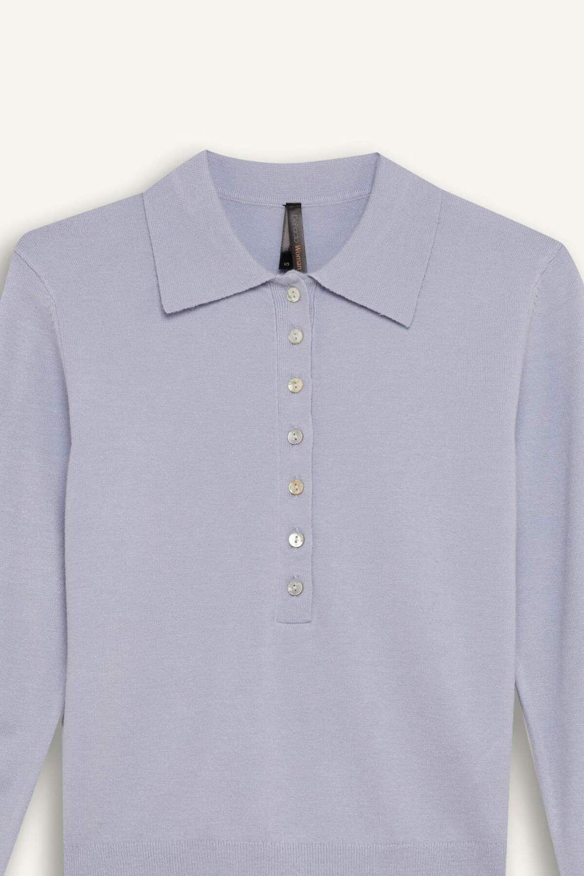 DeFacto-Basic-Strickpullover mit regulärer Passform und Polokragen D6259AX25SP 8