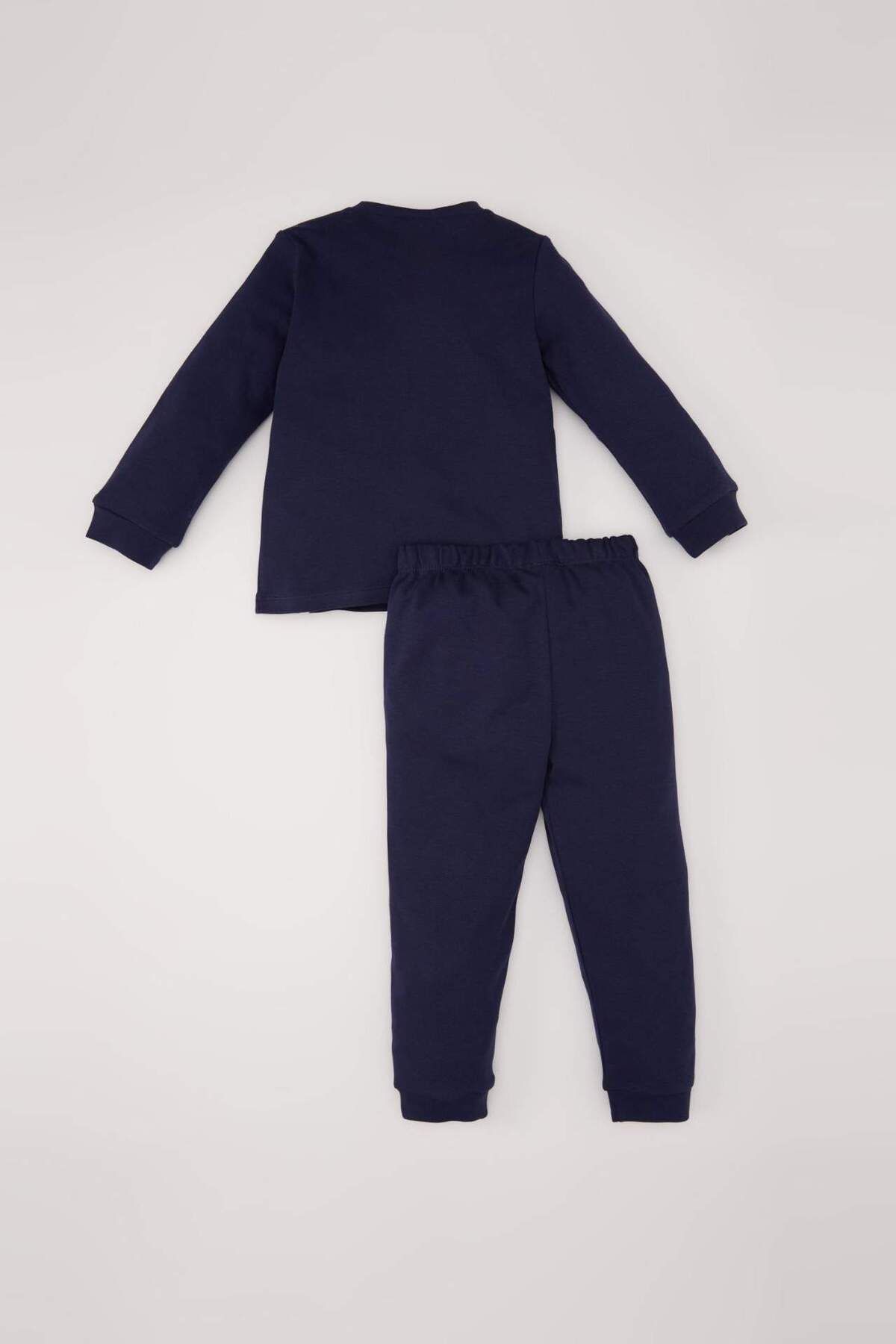 DeFacto-Set pijamale cu imprimeu spațial pentru bebeluși - mâneci lungi și talie elastică D9068A525SP 6