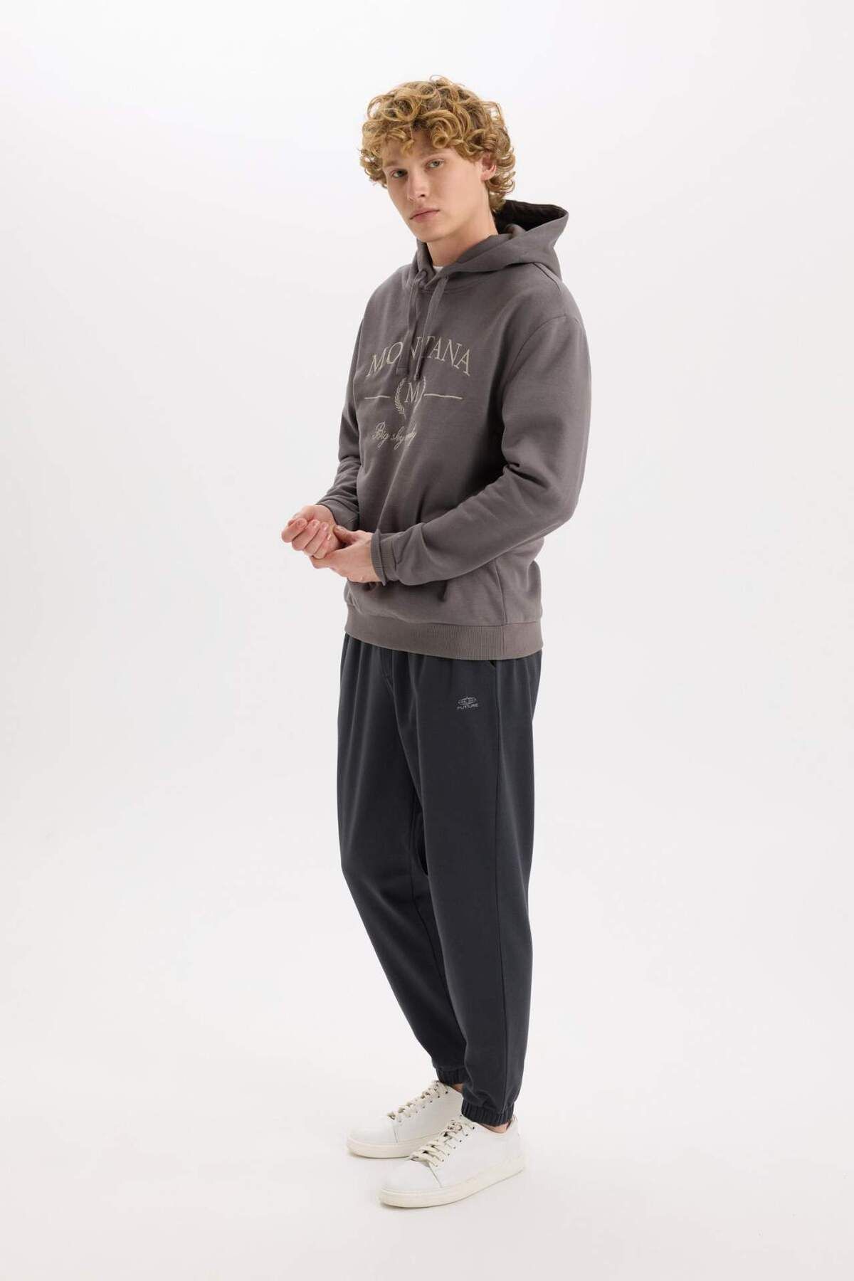 DeFacto-Jogginghose mit normaler Passform, Taschen, Basic, gerader Bund, Schnürung, elastisches Bein, D4416AX25SP 3