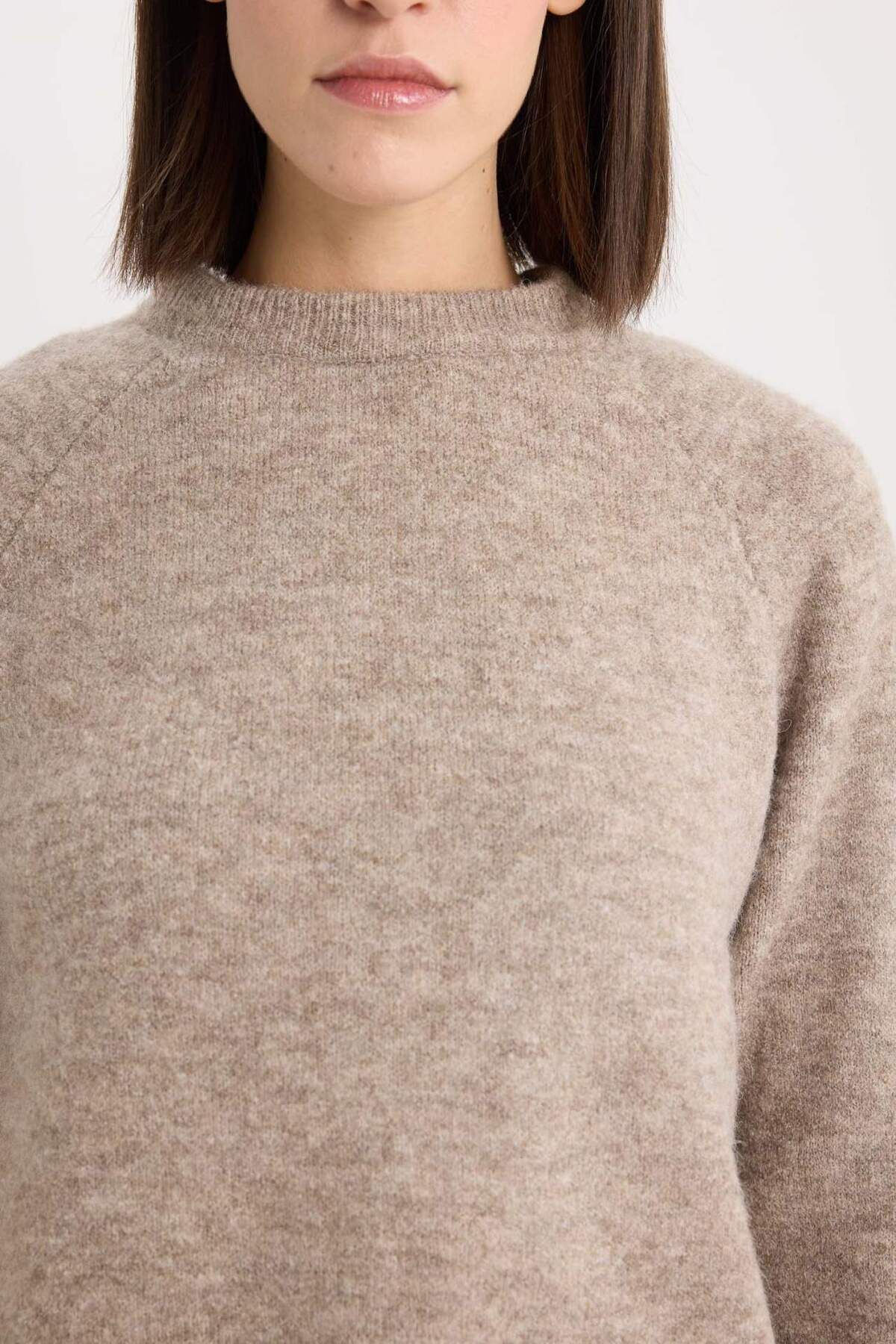 DeFacto-Basic-Strickpullover mit normaler Passform und Rundhalsausschnitt D0035AX24WN 5