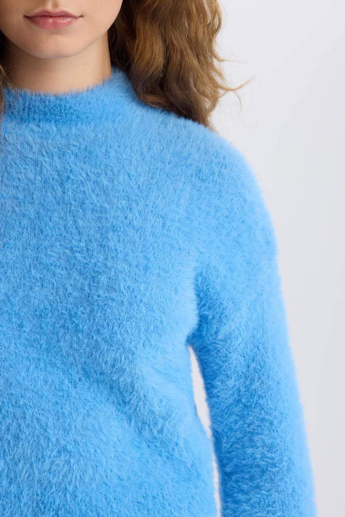 DeFacto-Strickpullover mit normaler Passform, halber Rollkragenpullover A2012AXNS 5