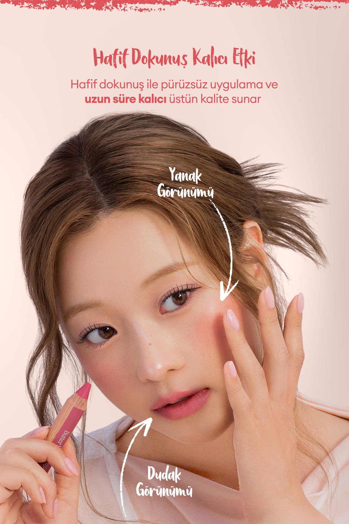 CLIO-Creamy Pencil Shaped Colored Lip Balm & Sharpener Clio Butter Balm Crayon 007 Mauve Shade 2