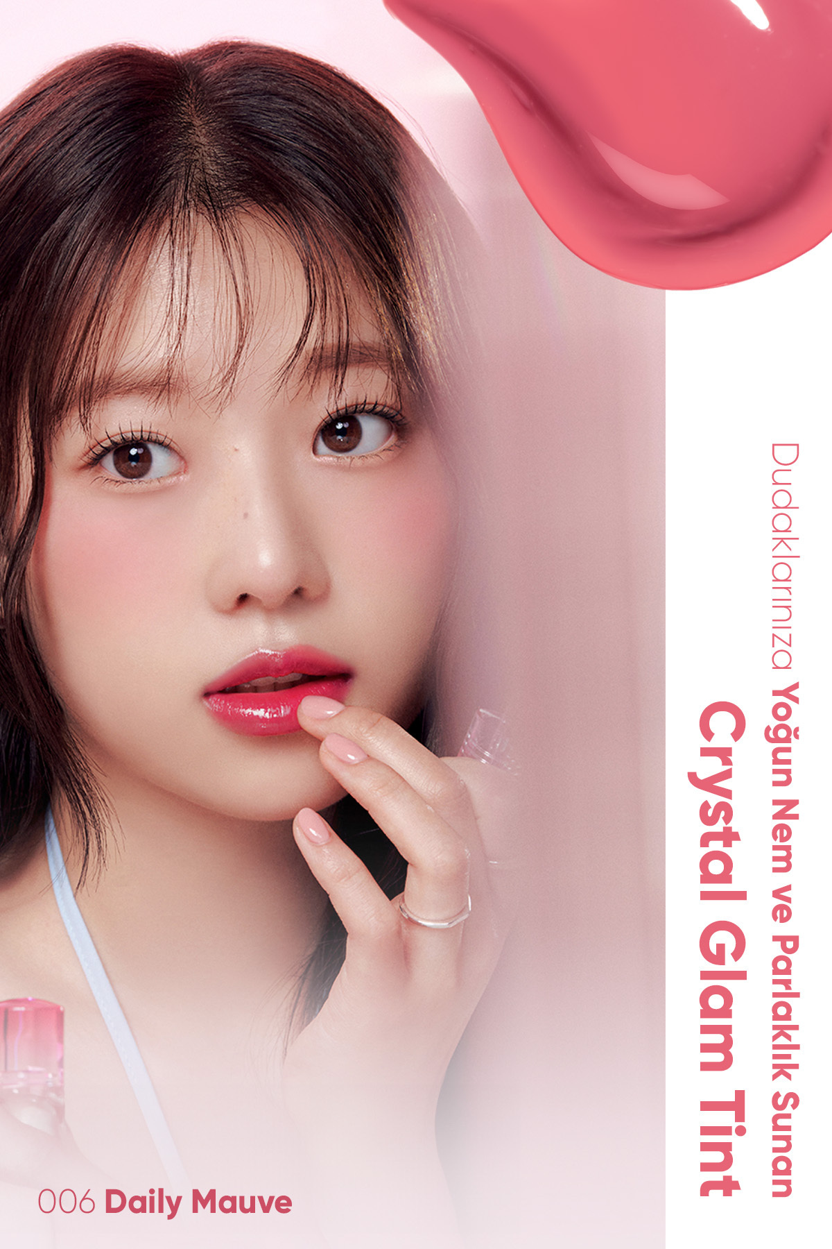 CLIO-Clio Crystal Glam Tint - Adhesiveness, Non-Giving, Intense Shimmer (06 Daily Mauve) 7