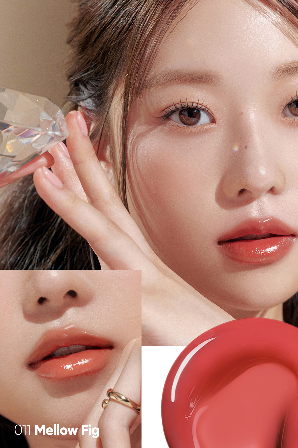 CLIO-Clio Crystal Glam Tint - Adhesiveness, Non-Giving, Intense Shining (11 Mellow Fig) 7