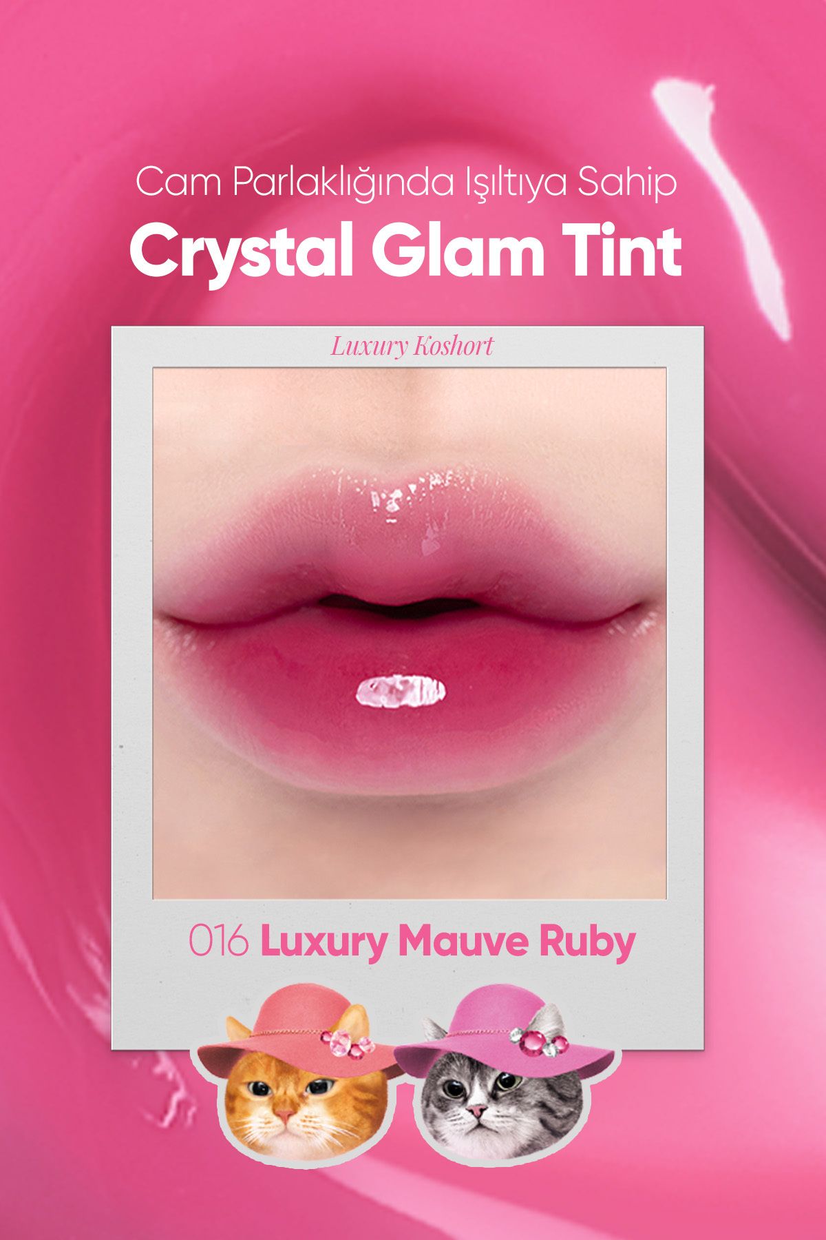 CLIO-Clio Crystal Glam Tint - Stickiness, Non-Giving, Intense Shine (16 Luxury Mauve Ruby) 2
