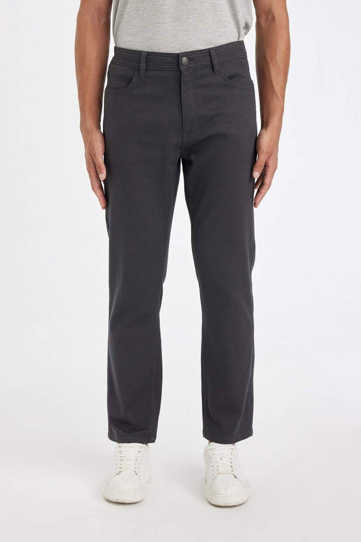 DeFacto-Штани прямого крою Regular Fit з кишенями Basic D1049AX24WN 1