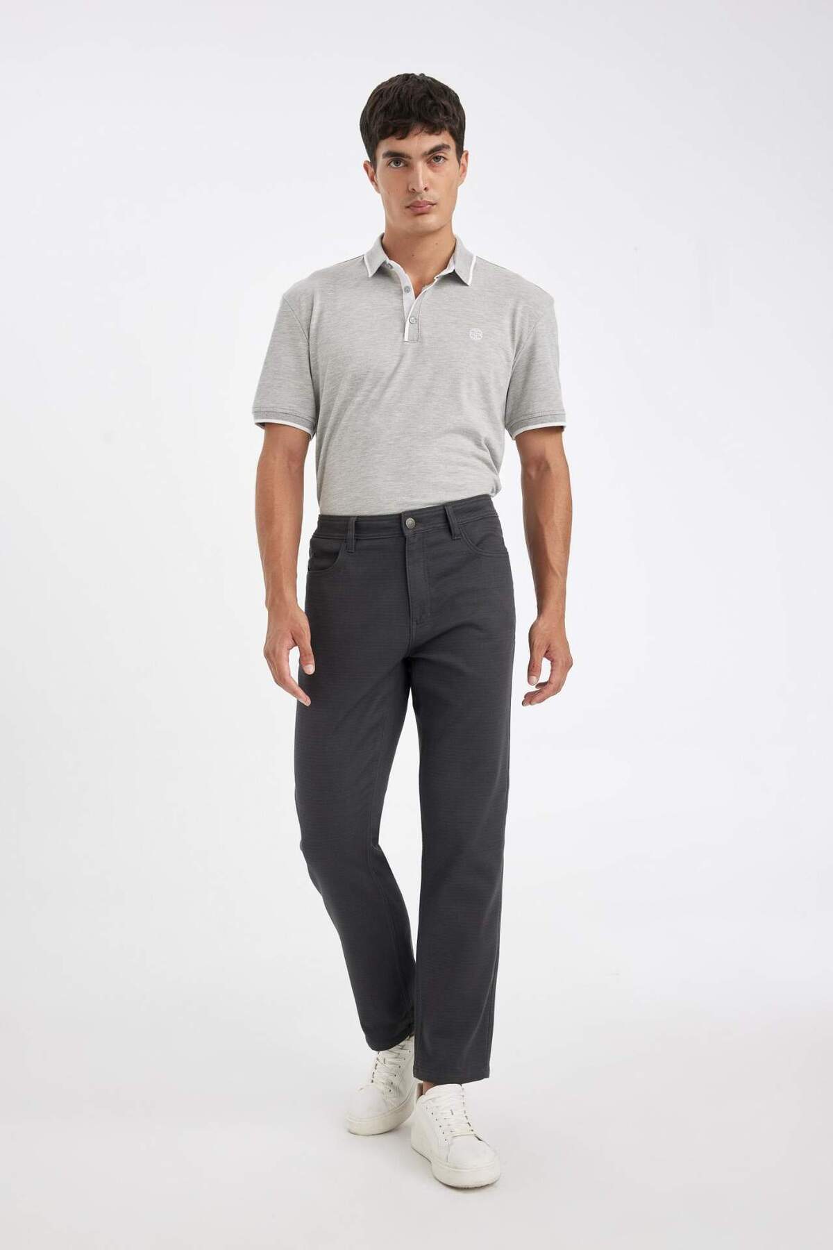DeFacto-Штани прямого крою Regular Fit з кишенями Basic D1049AX24WN 6