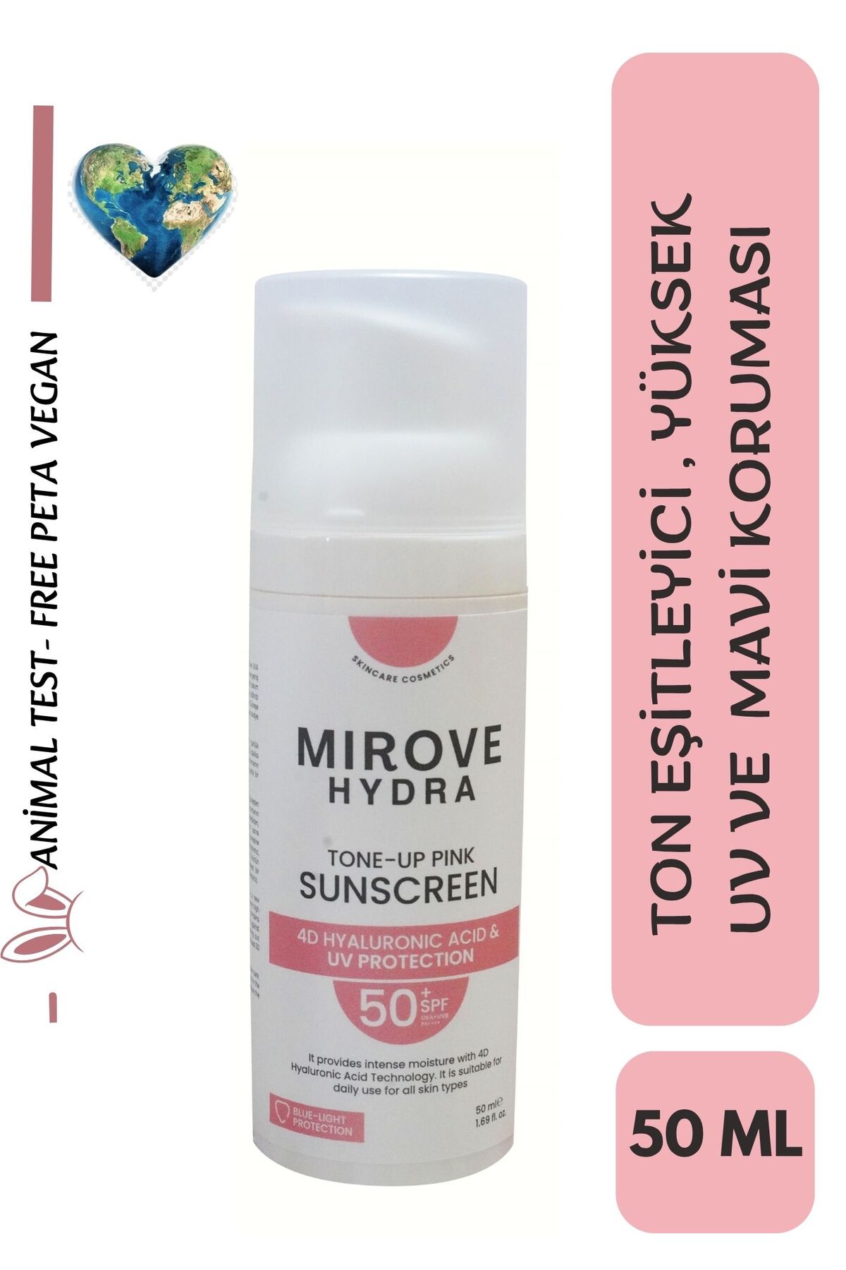 ضد آفتاب صورت  HYDRA PİNK 50+SPF TON EŞİTLEYICI