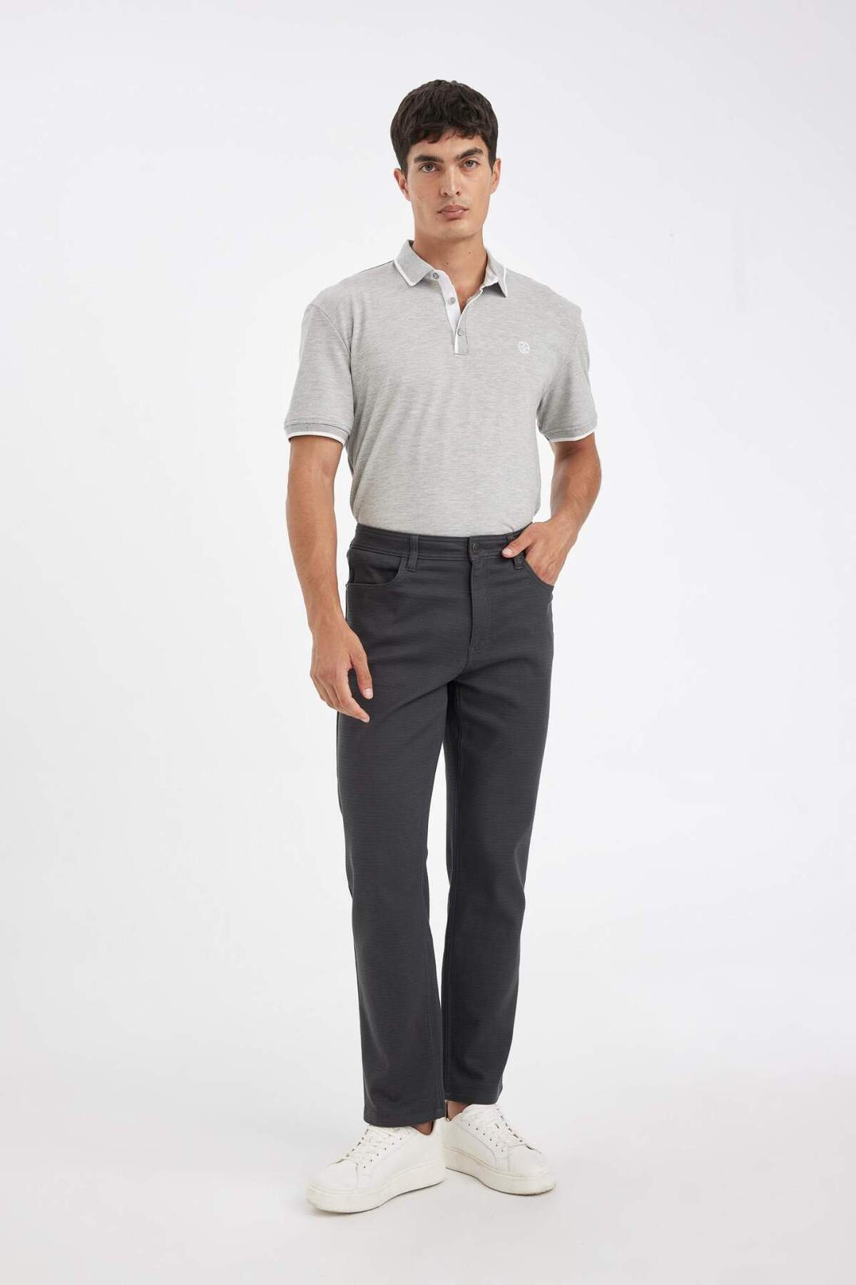 DeFacto-Штани прямого крою Regular Fit з кишенями Basic D1049AX24WN 2