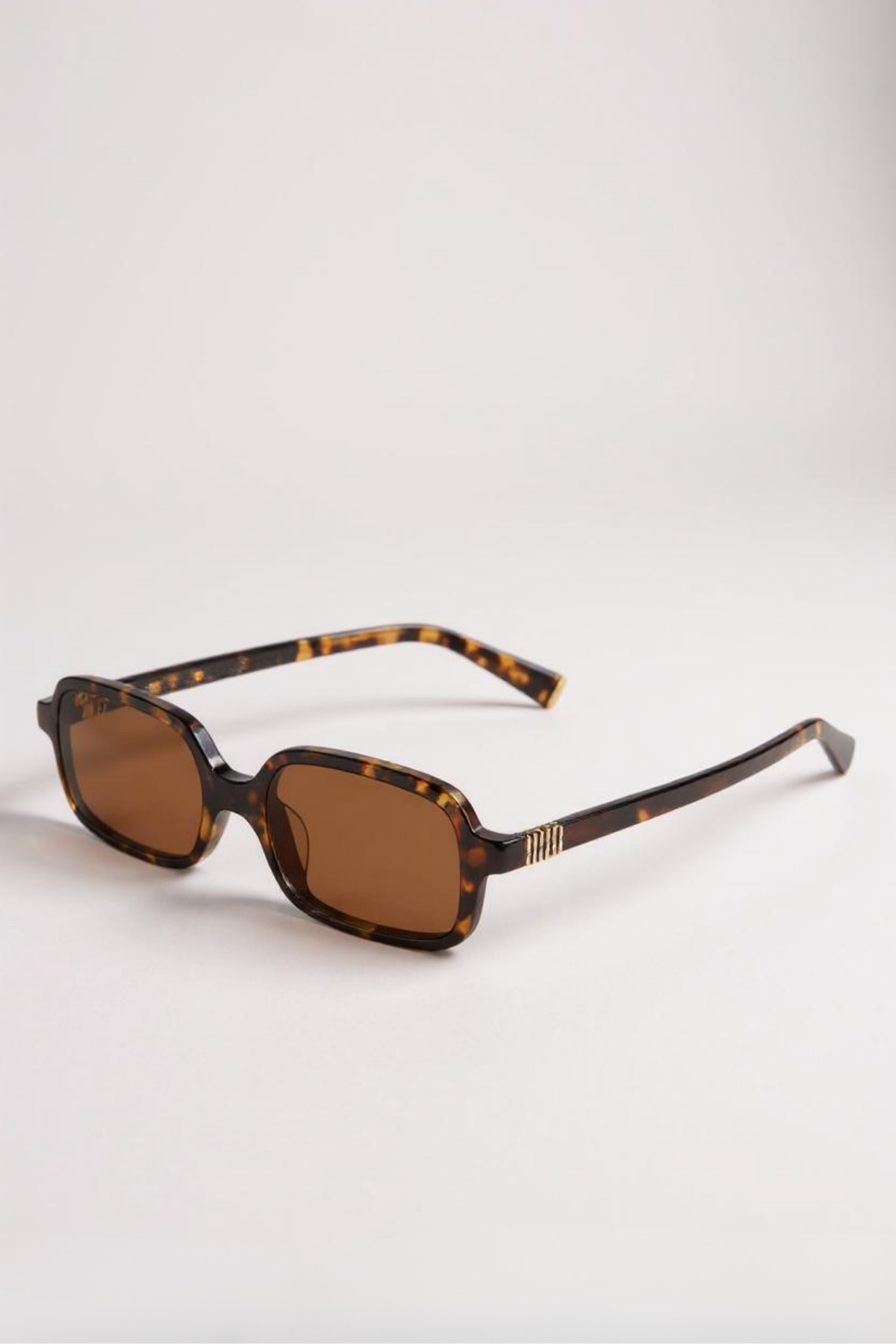 Chunky Frame Oblow Unisex Leopar Kahverengi Yeni Sezon Kare Güneş Gözlüğü görsel 2