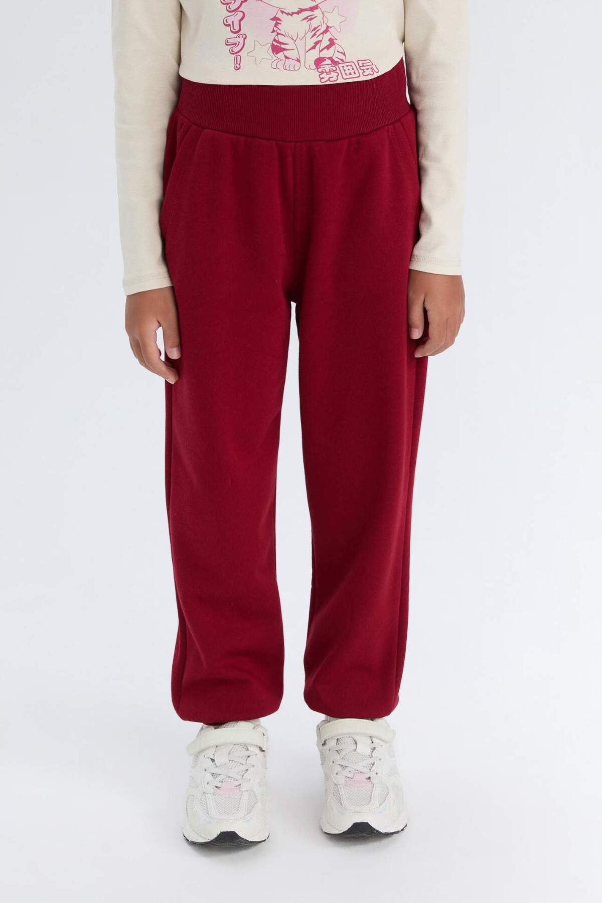 DeFacto-Jogginghose für Mädchen mit Taschen und elastischem Bund D7008A824WN 4