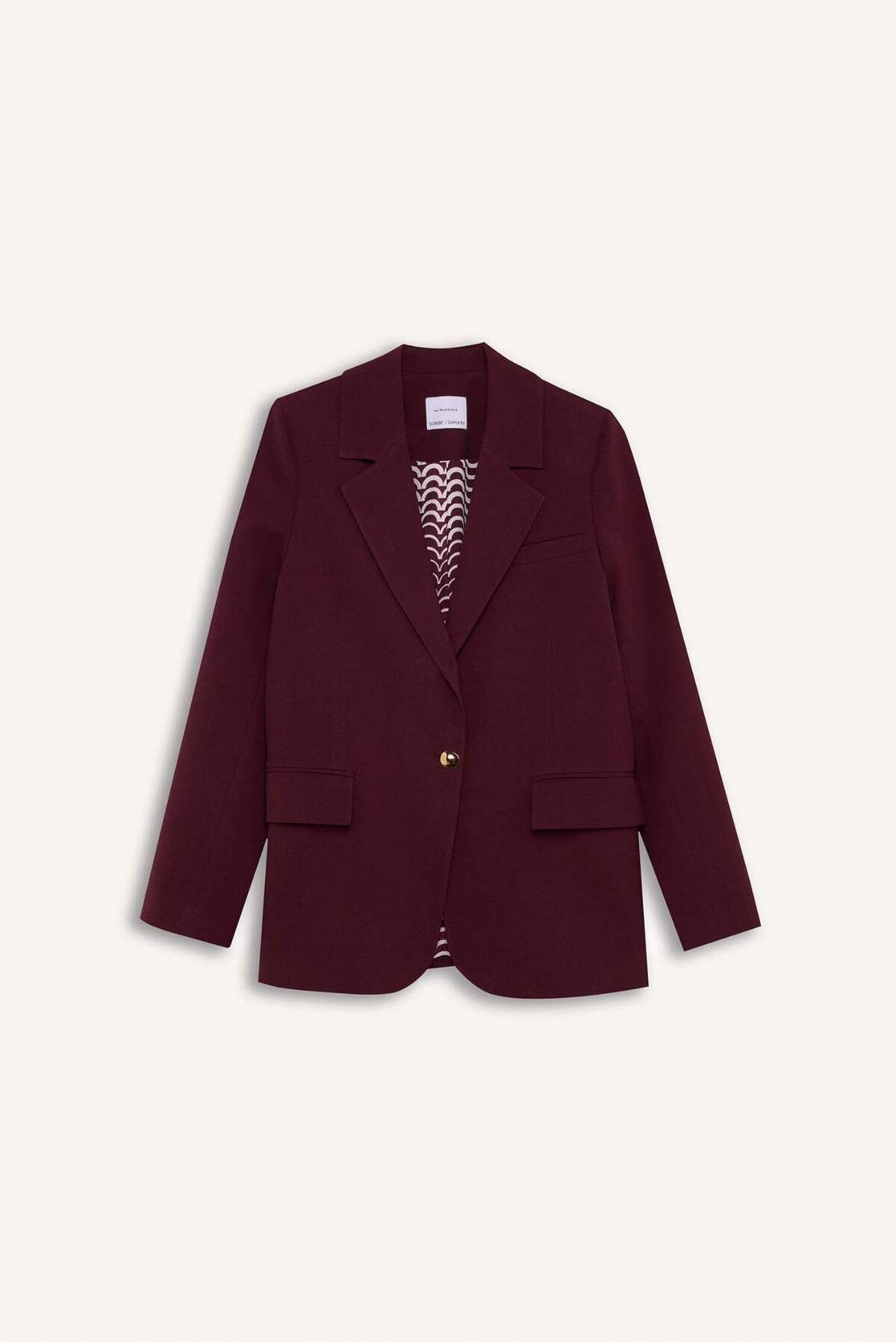 DeFacto-Sorbe X Regular Fit Jacket Lapel Button Blazer Jacket D9924Ax24Au 8