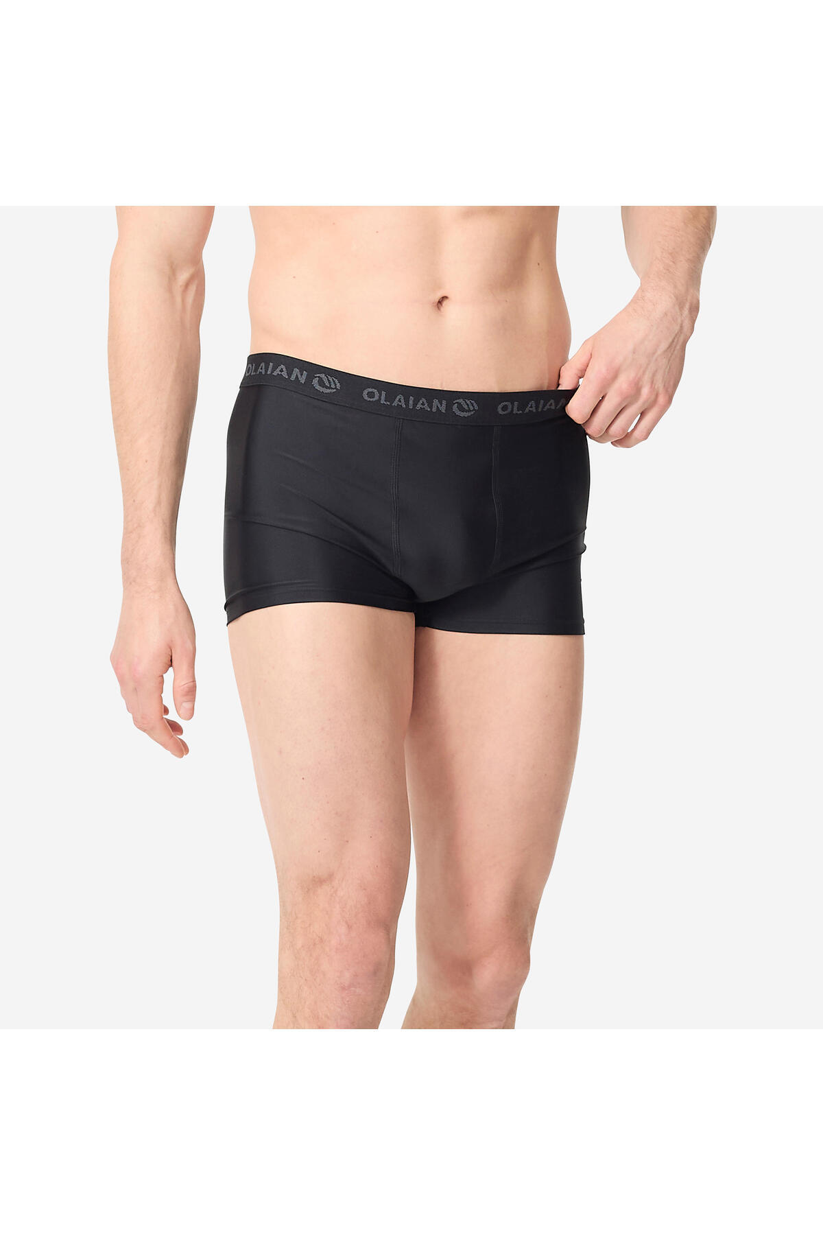 دکتلون تنه شورت شنای مردانه Olaian - مشکی - 500