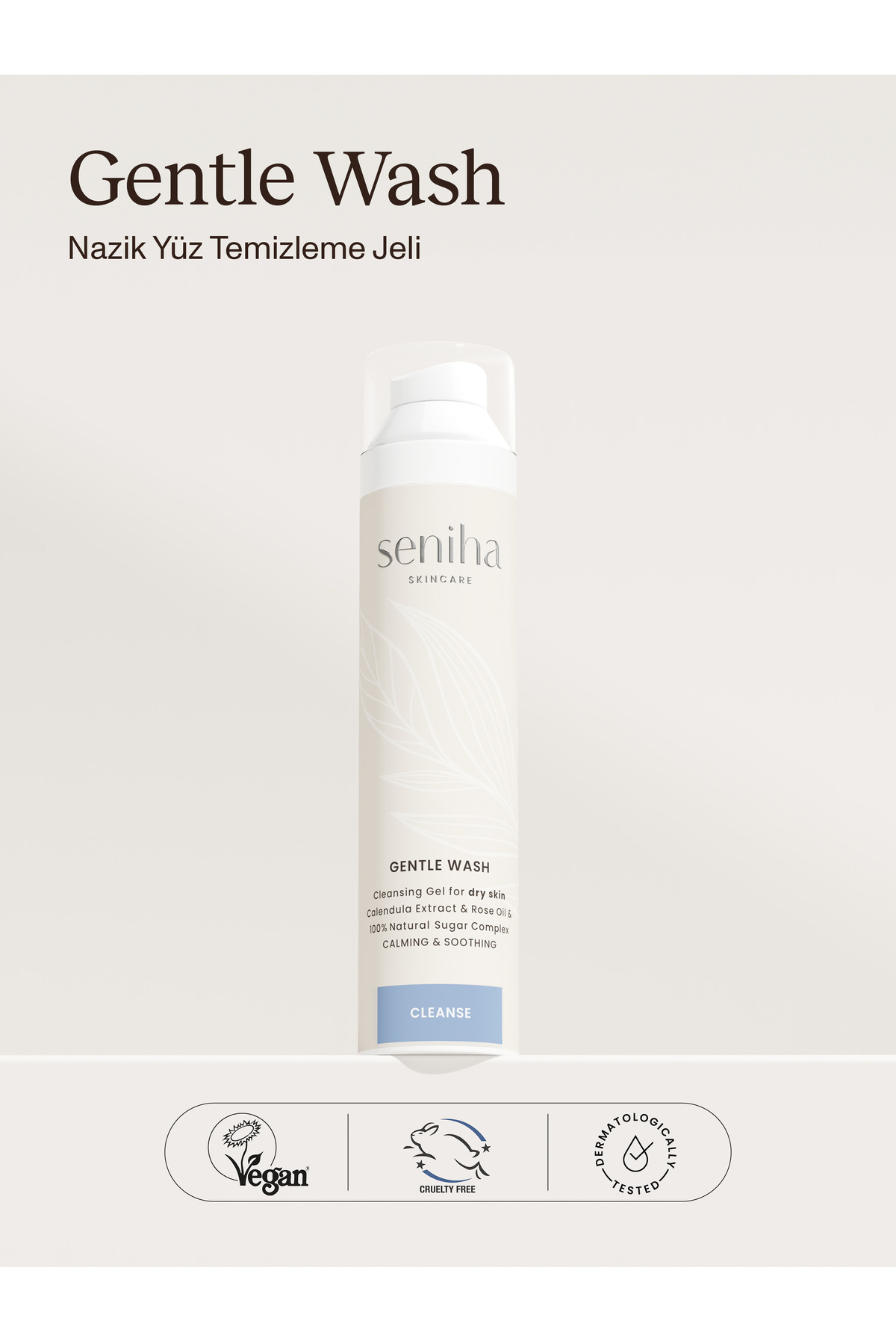 Seniha Skincare Gentle Wash I Nazik Yüz Temizleme Jeli I Nemlendirici I Kuru Cilt Tipi — SSC000000003