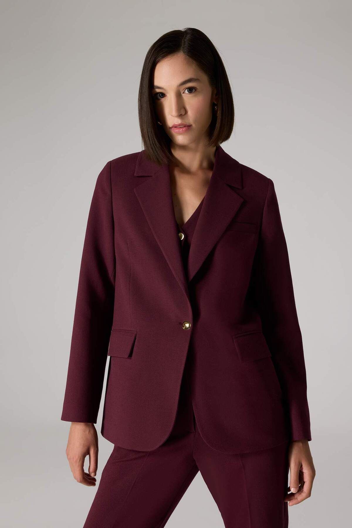DeFacto-Sorbe X Regular Fit Jacket Lapel Button Blazer Jacket D9924Ax24Au 4