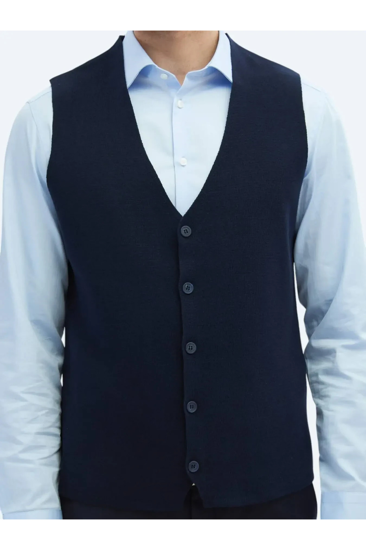Kip-Синій Regular Fit Casual Трикотажний жилет 4